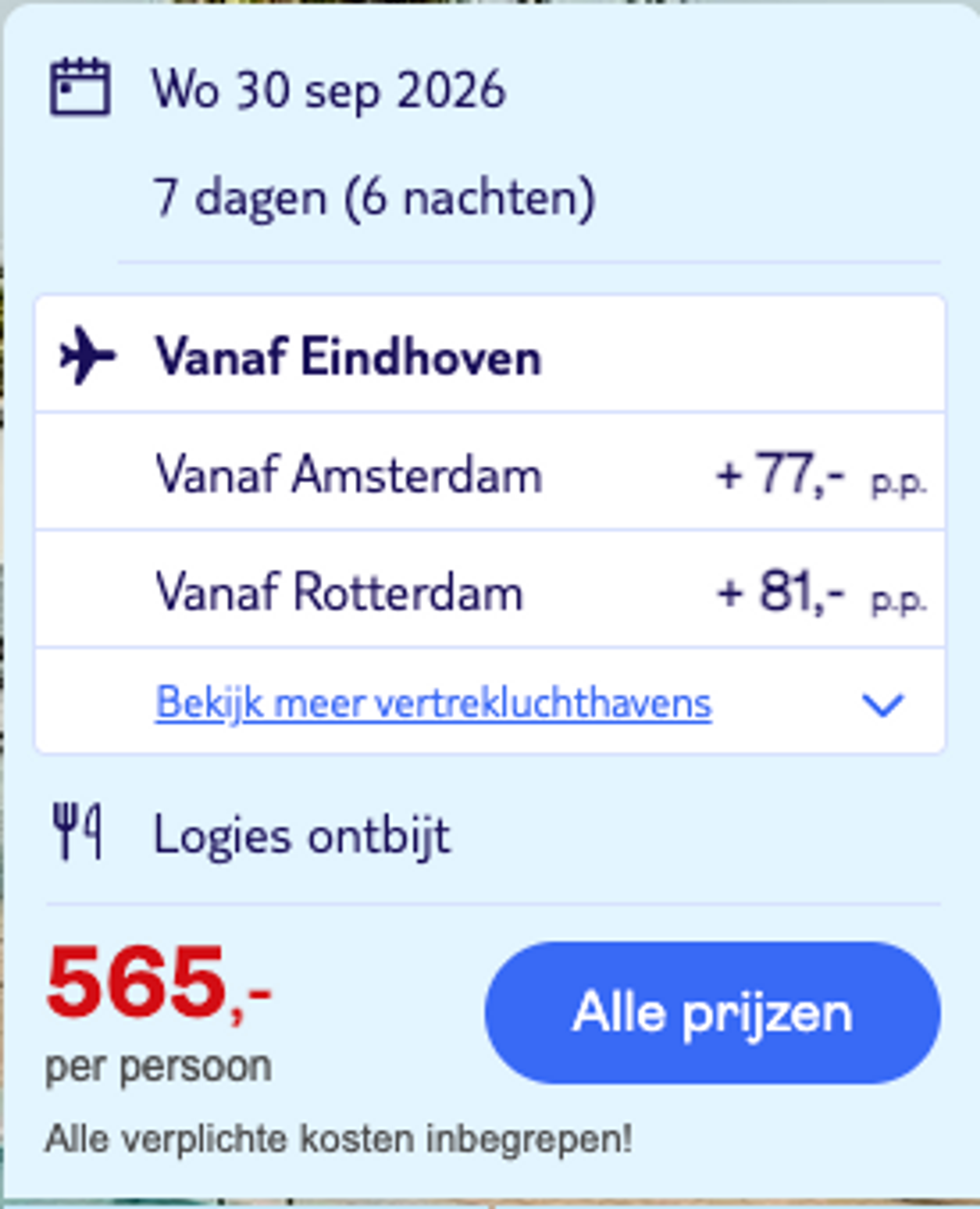 Boekingsvoorbeeld