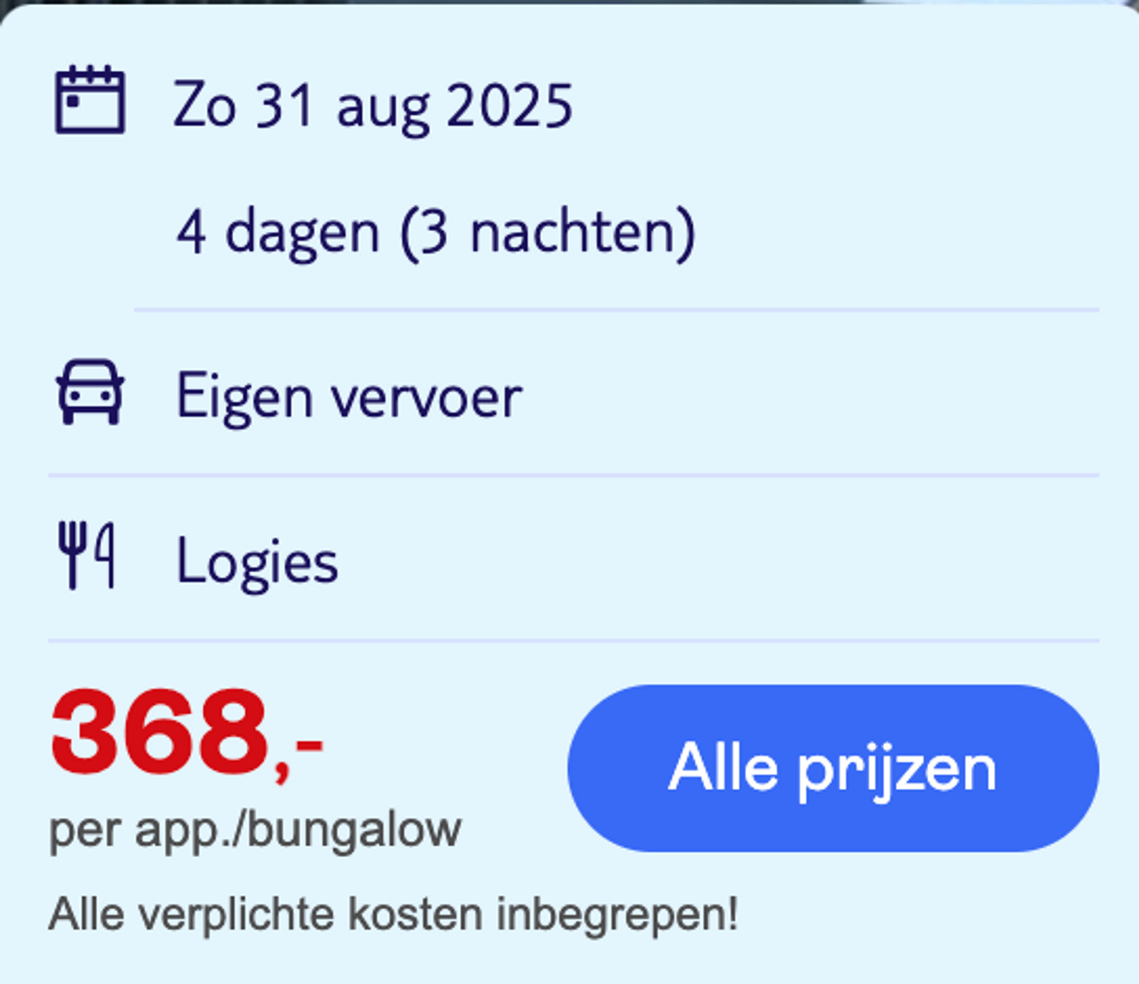 Boekingsvoorbeeld