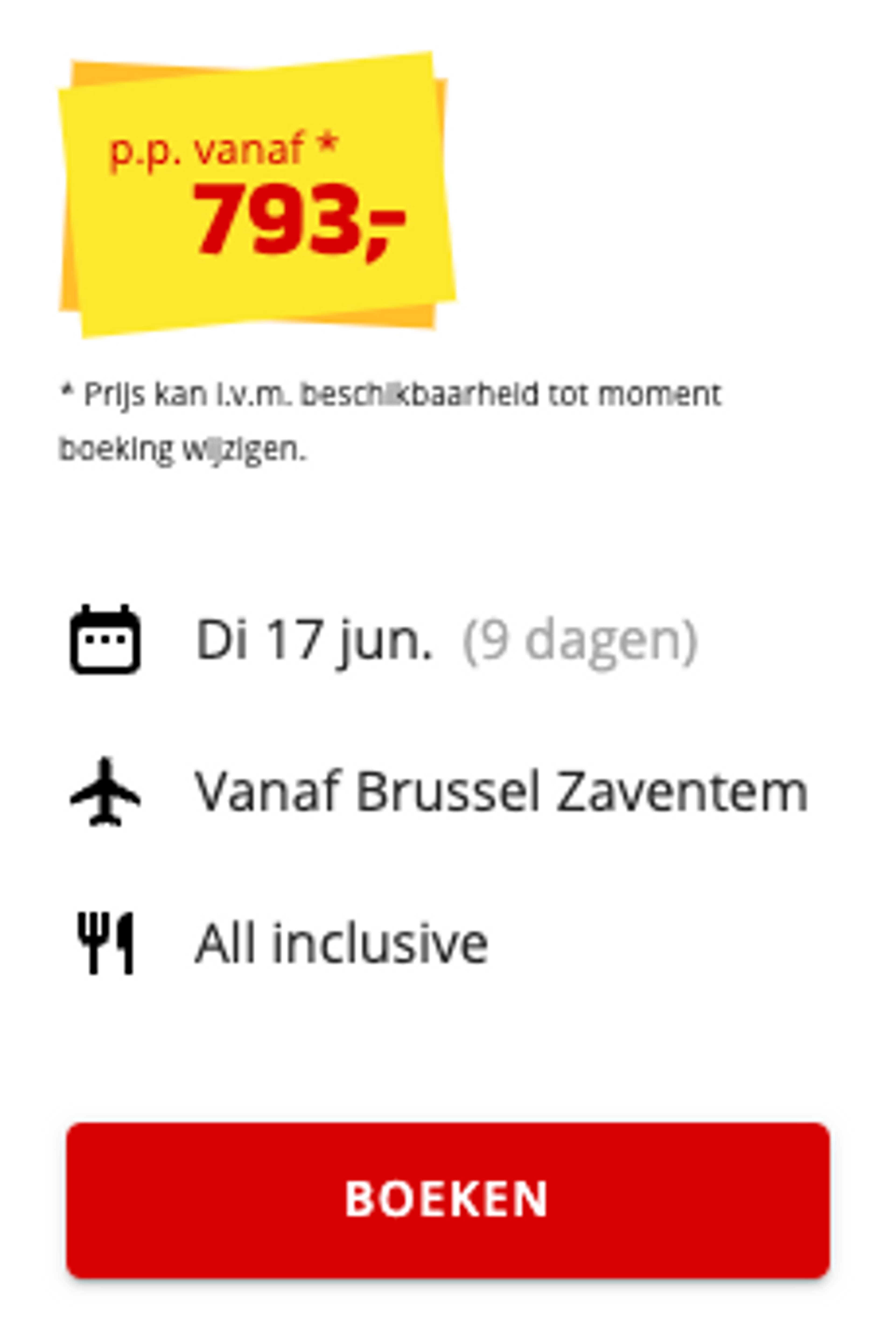 Boekingsvoorbeeld