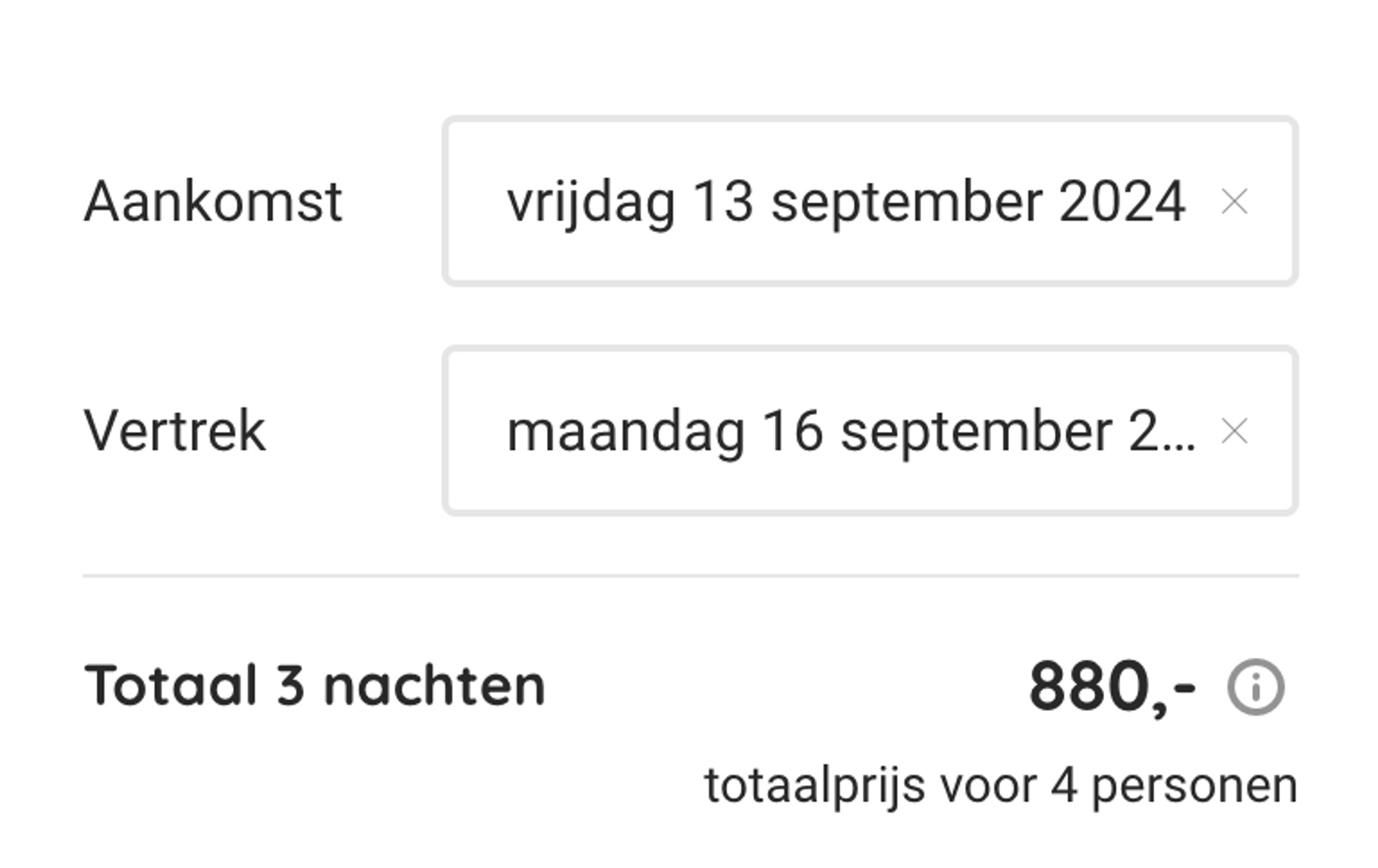 Boekingsvoorbeeld