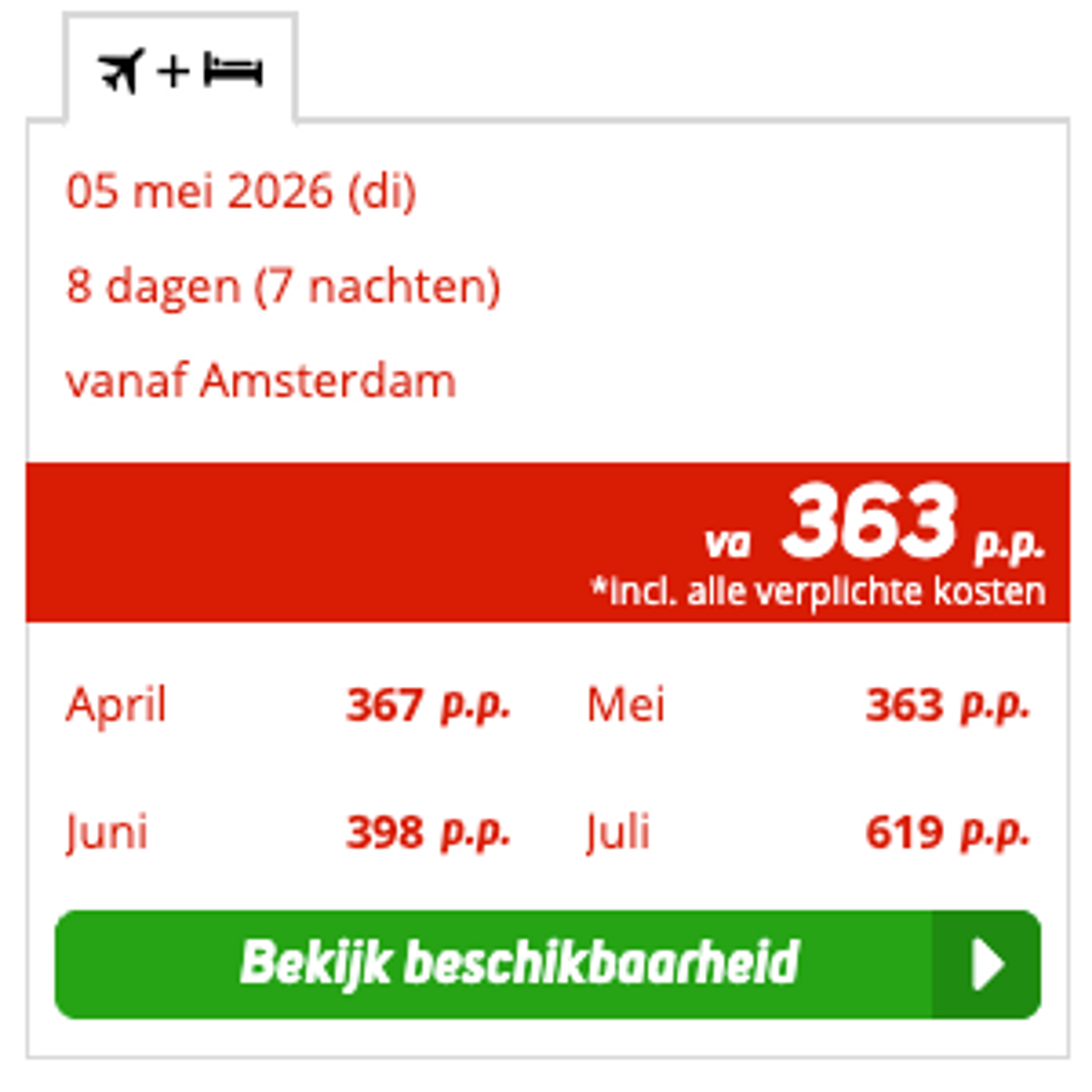 Boekingsvoorbeeld