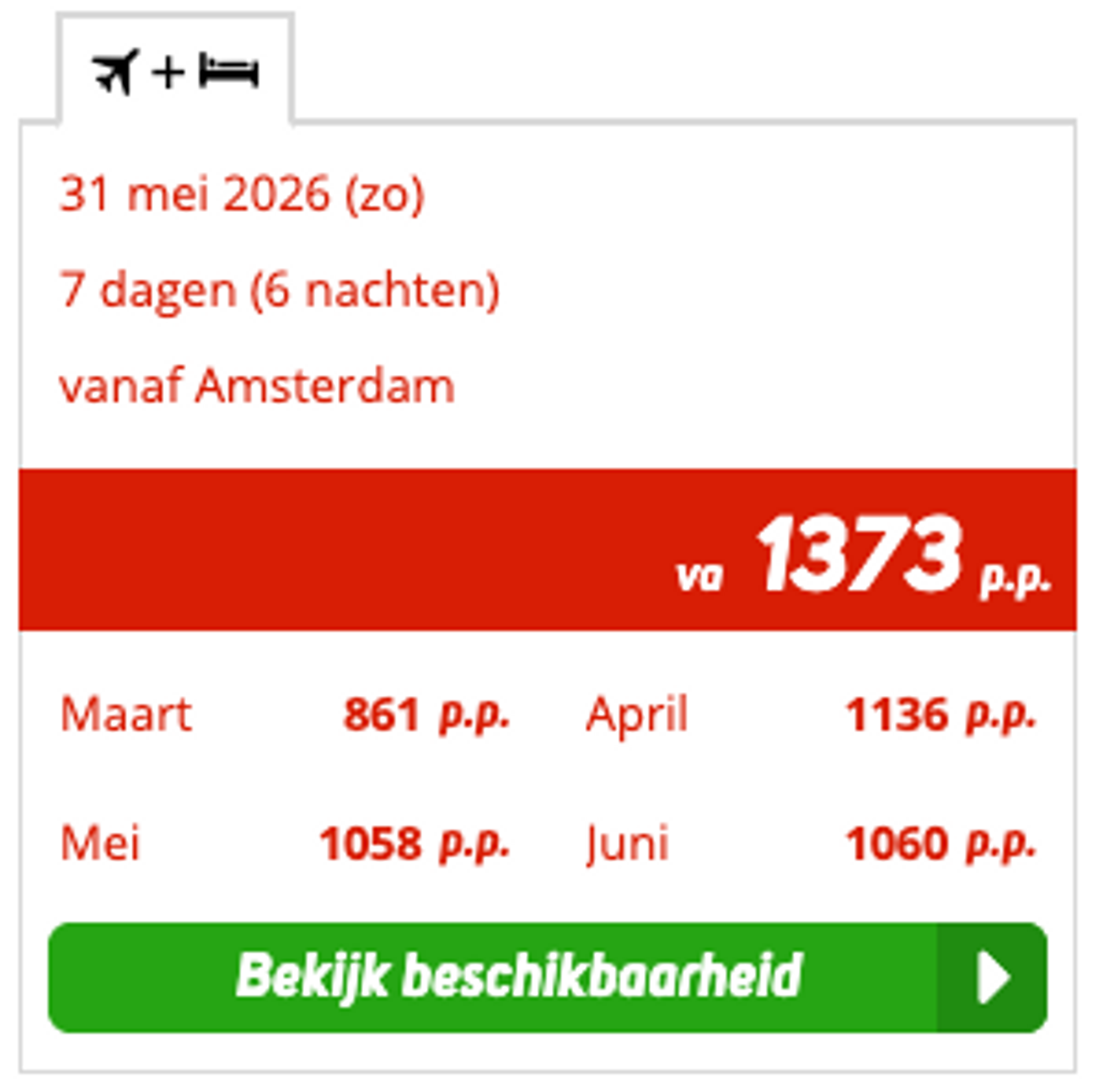 Boekingsvoorbeeld