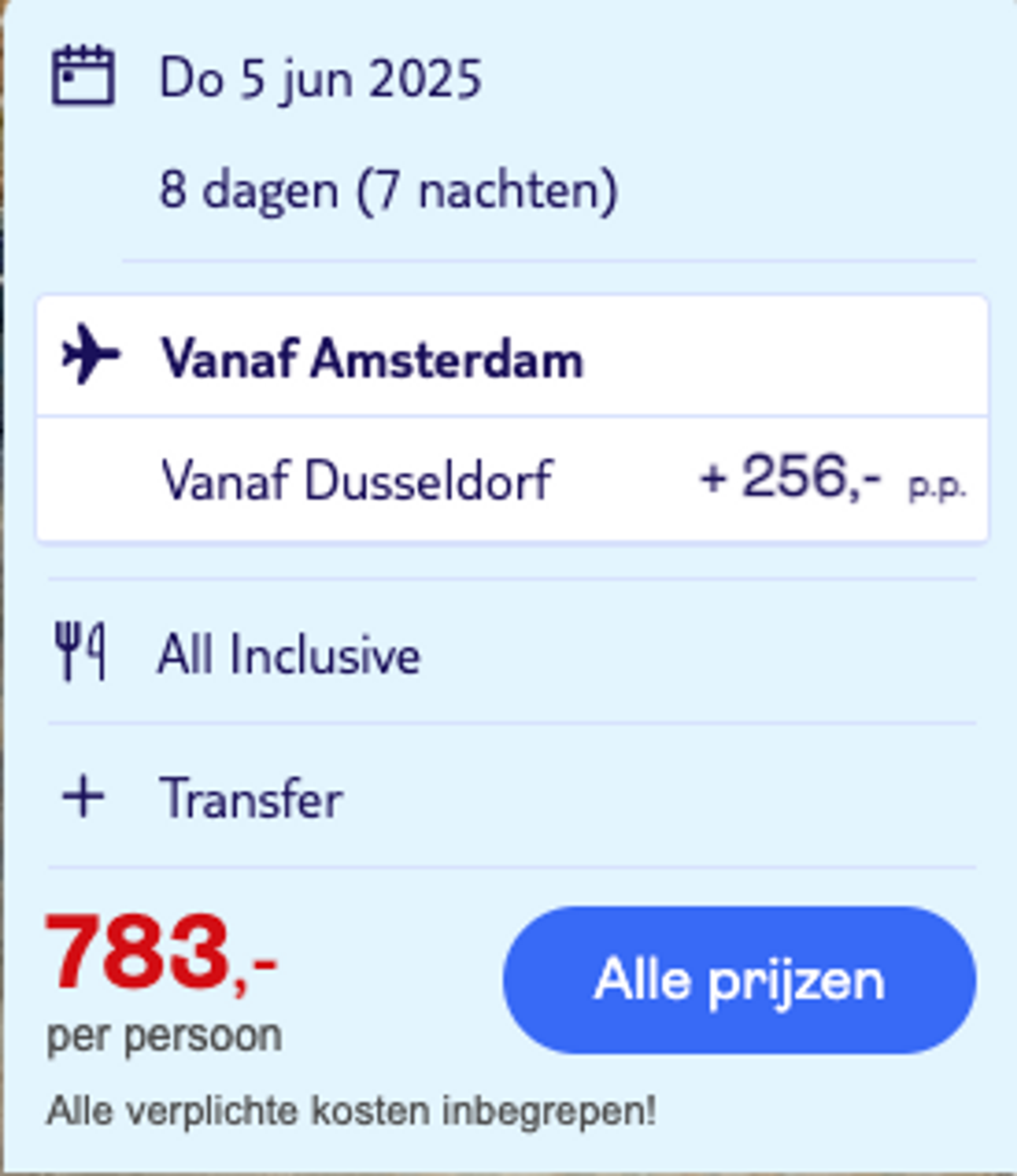 Boekingsvoorbeeld