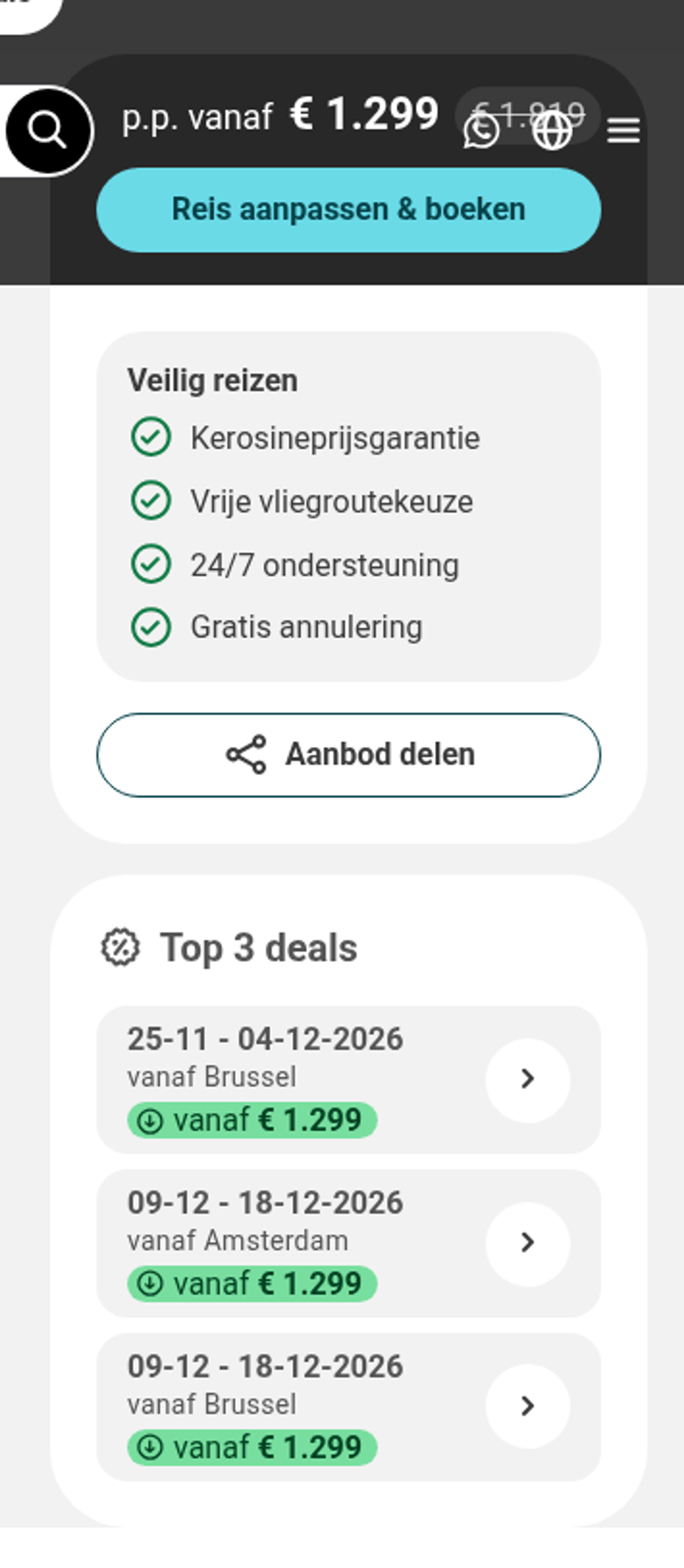 Boekingsvoorbeeld