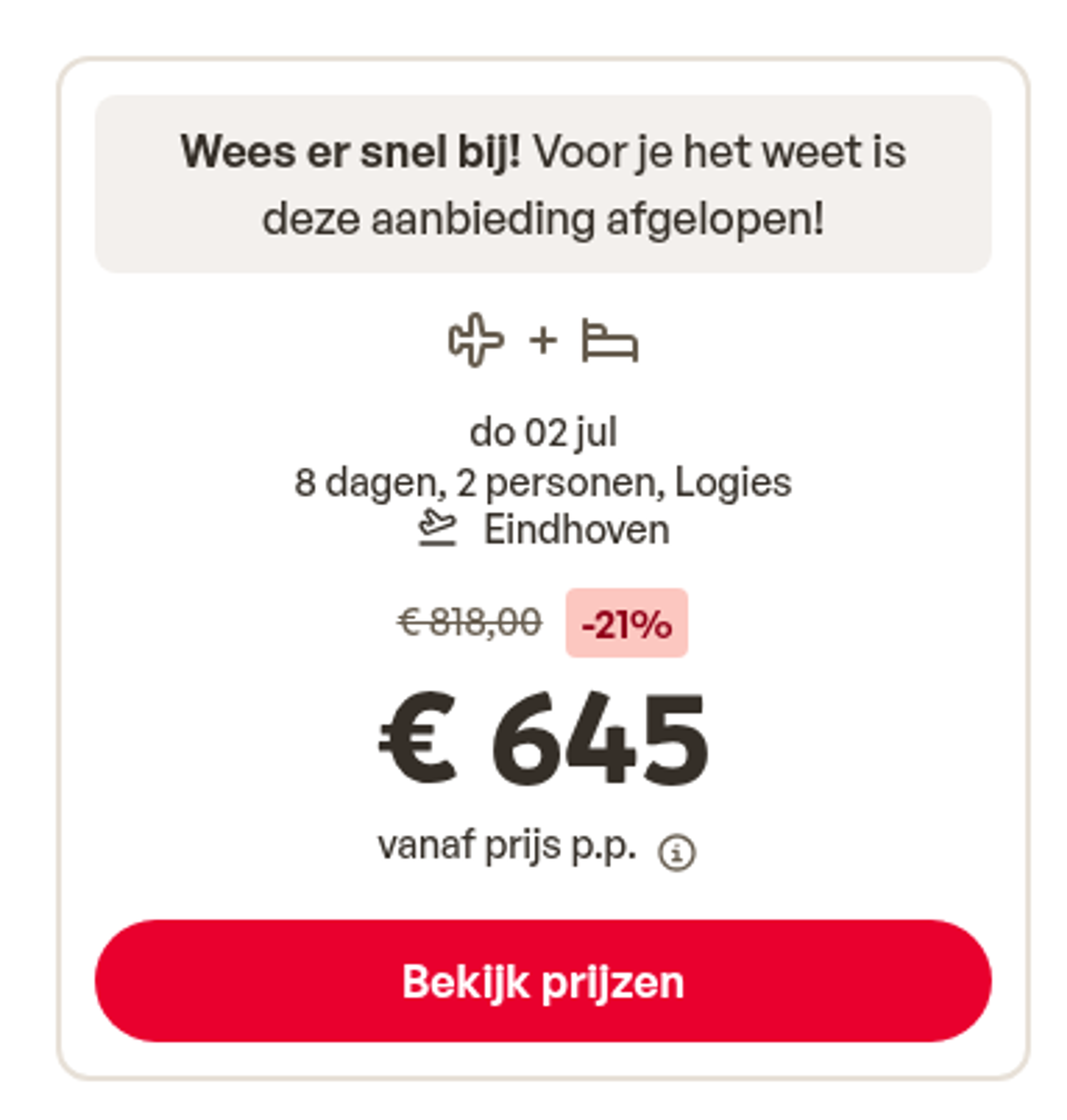 Boekingsvoorbeeld