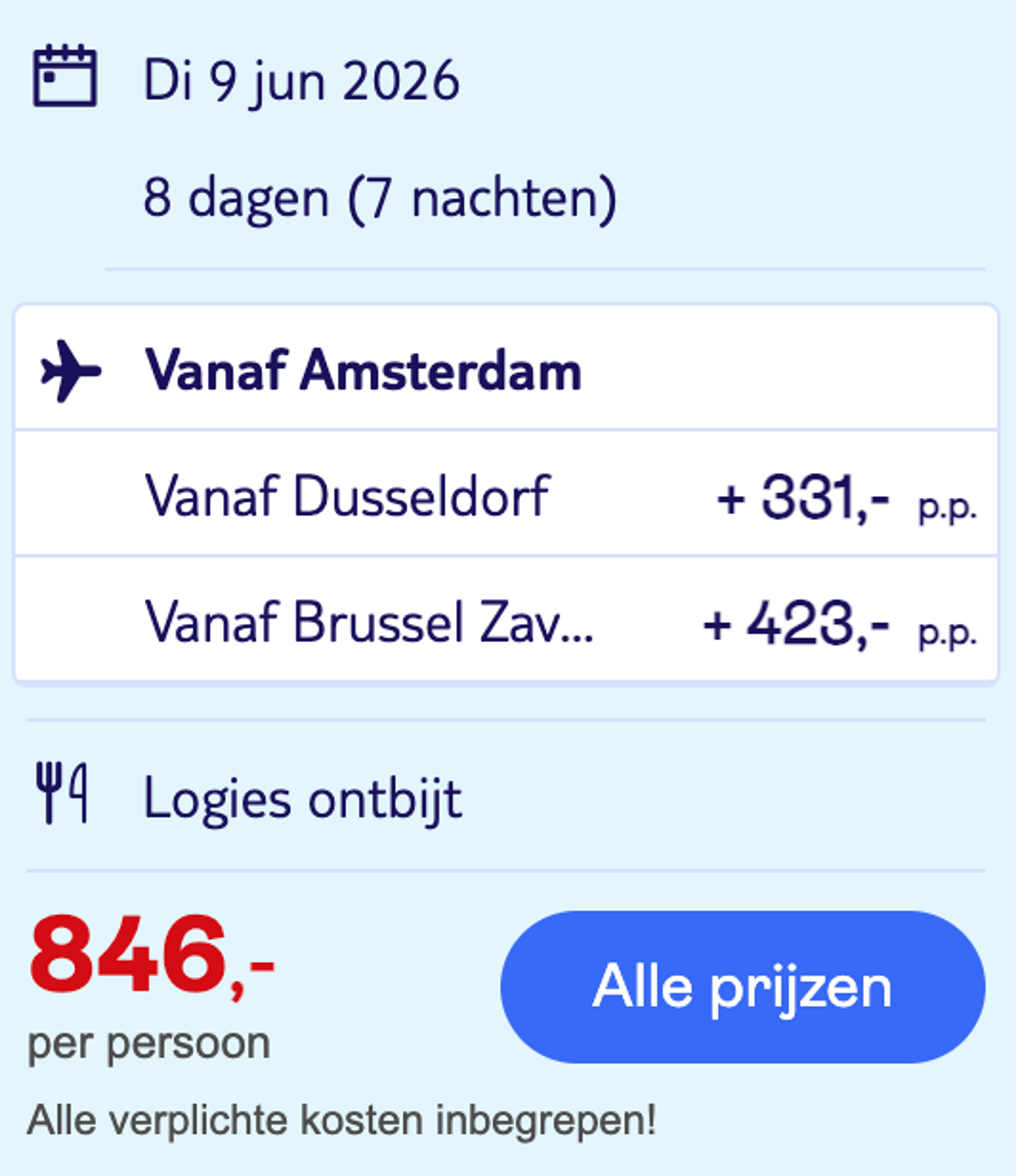Boekingsvoorbeeld