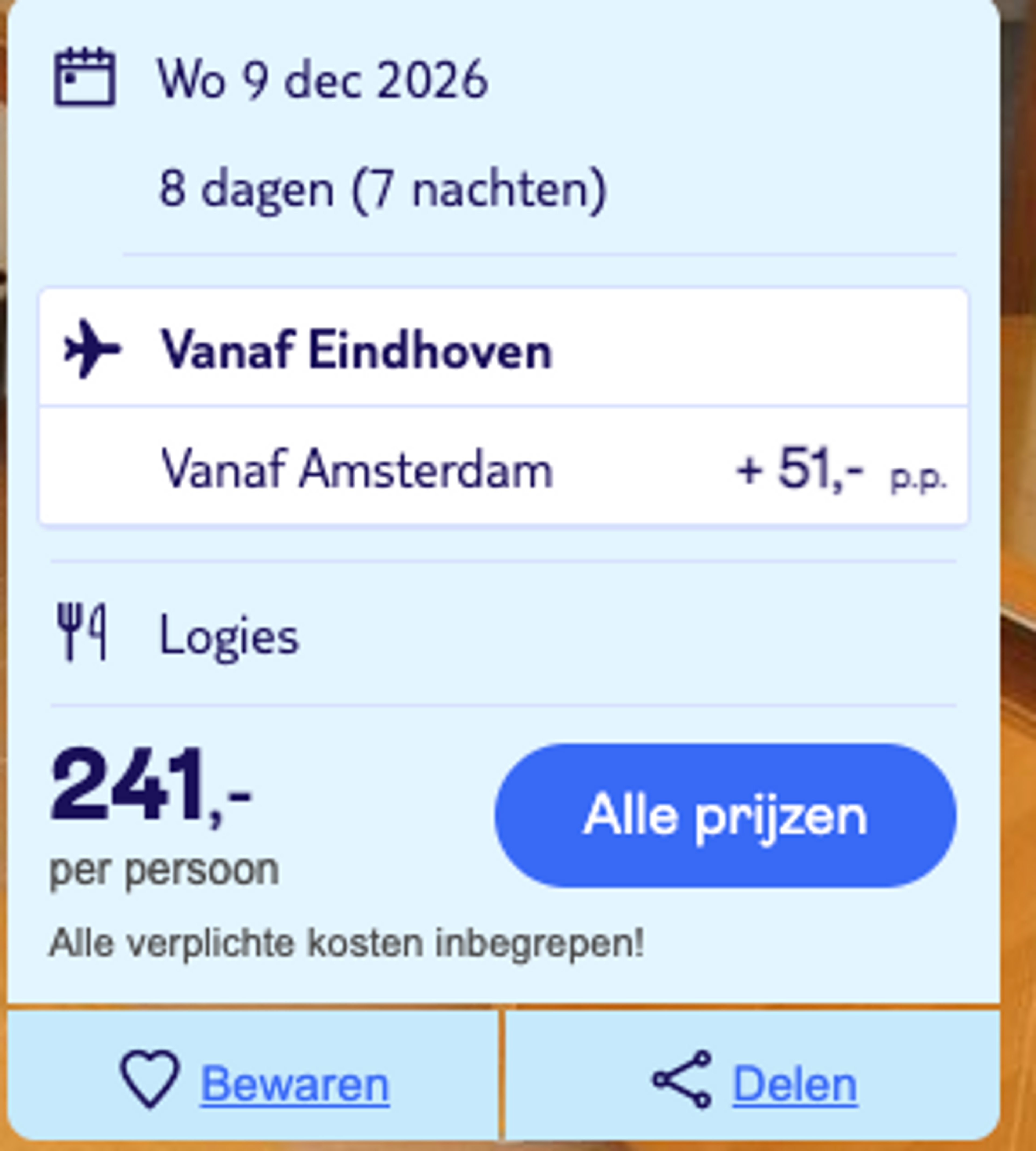 Boekingsvoorbeeld