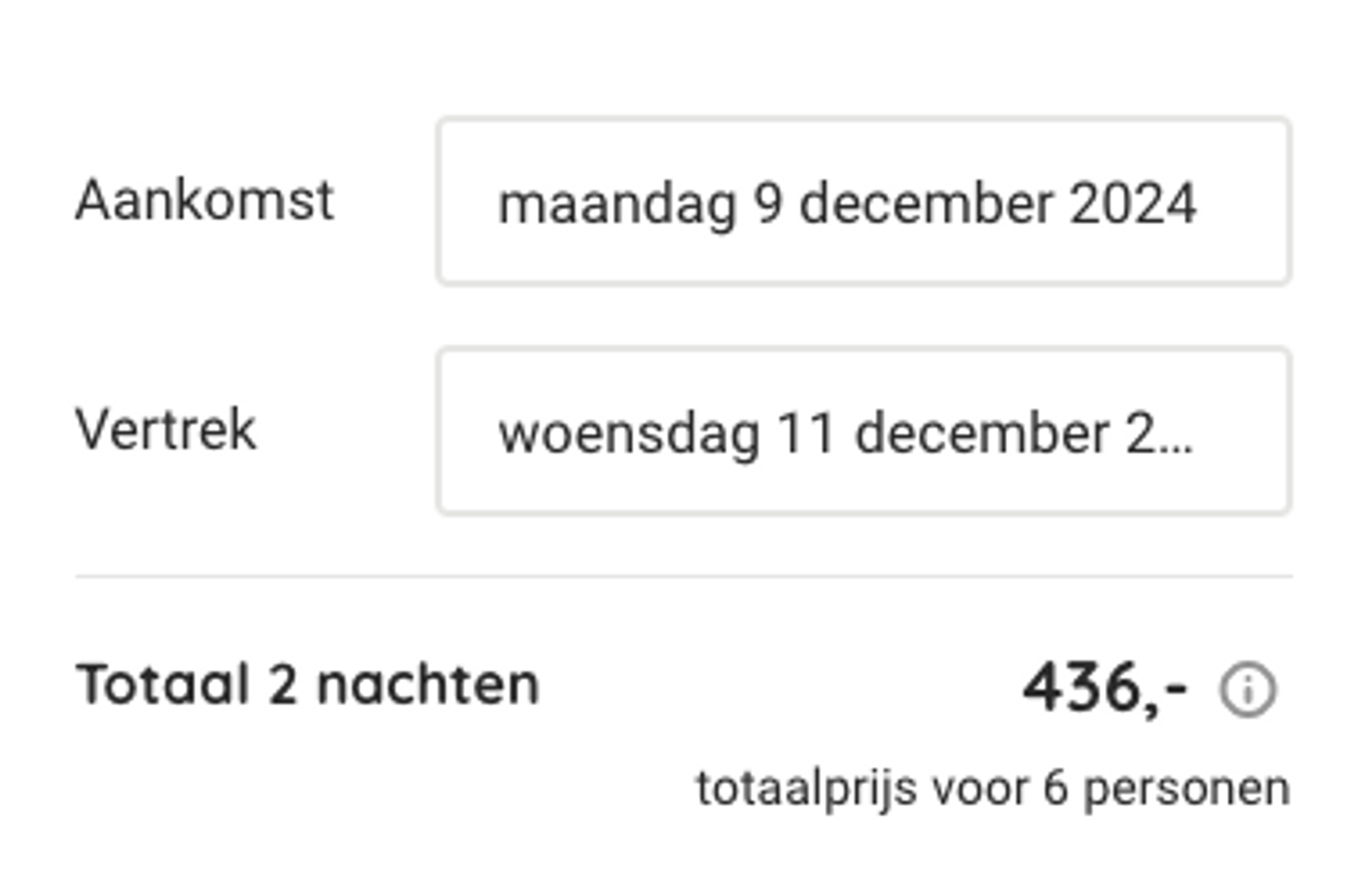Boekingsvoorbeeld