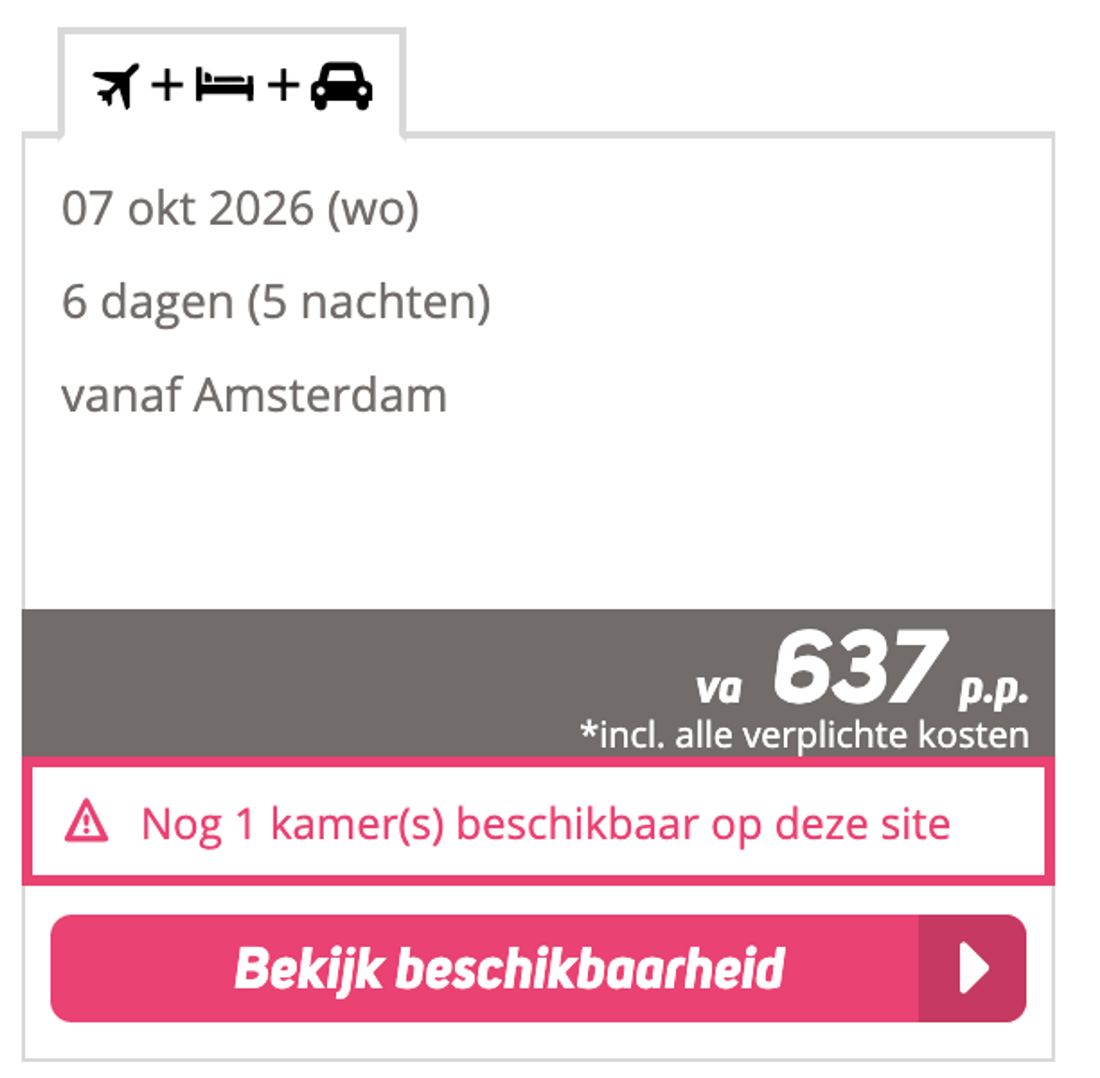 Boekingsvoorbeeld