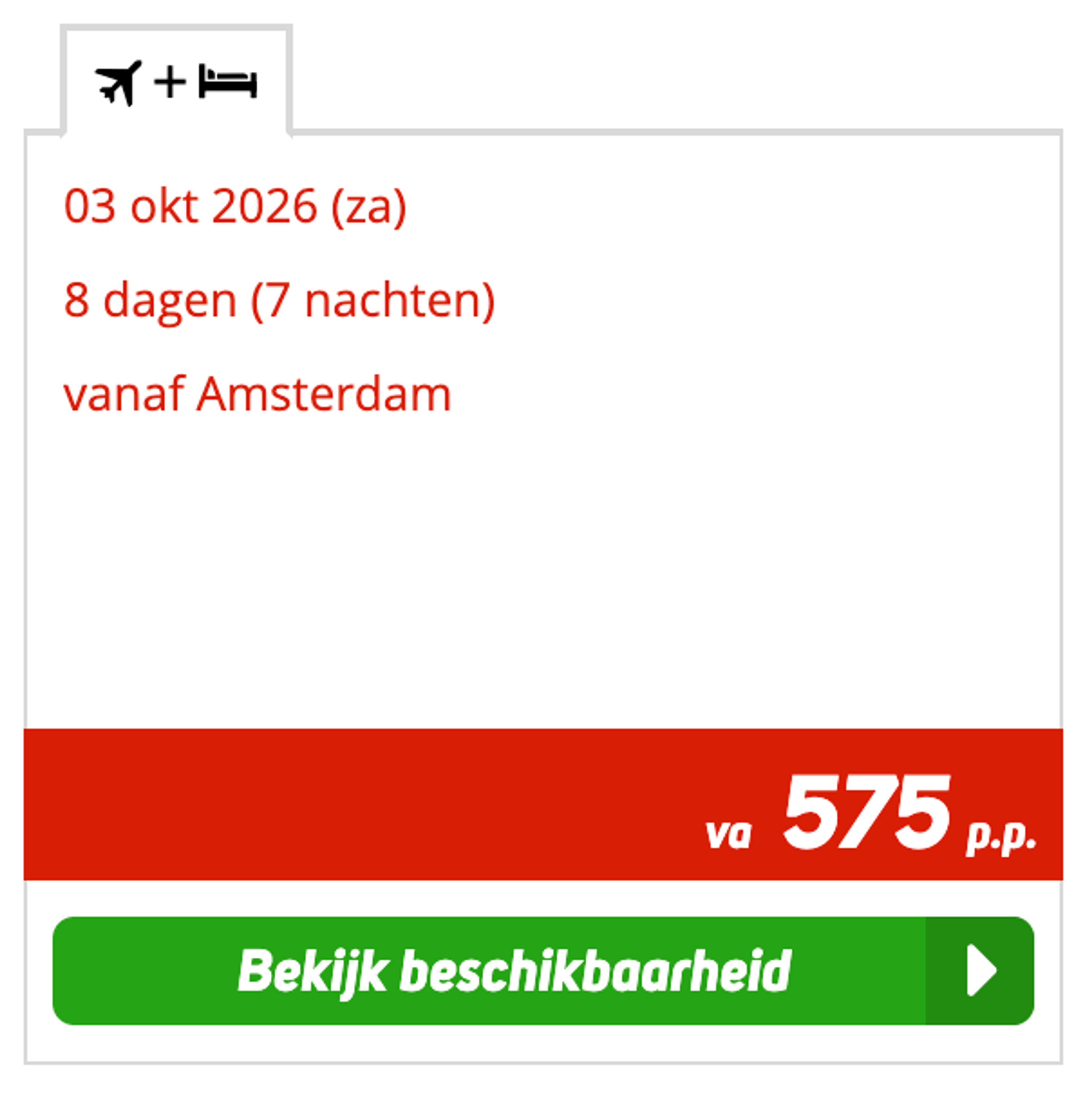 Boekingsvoorbeeld