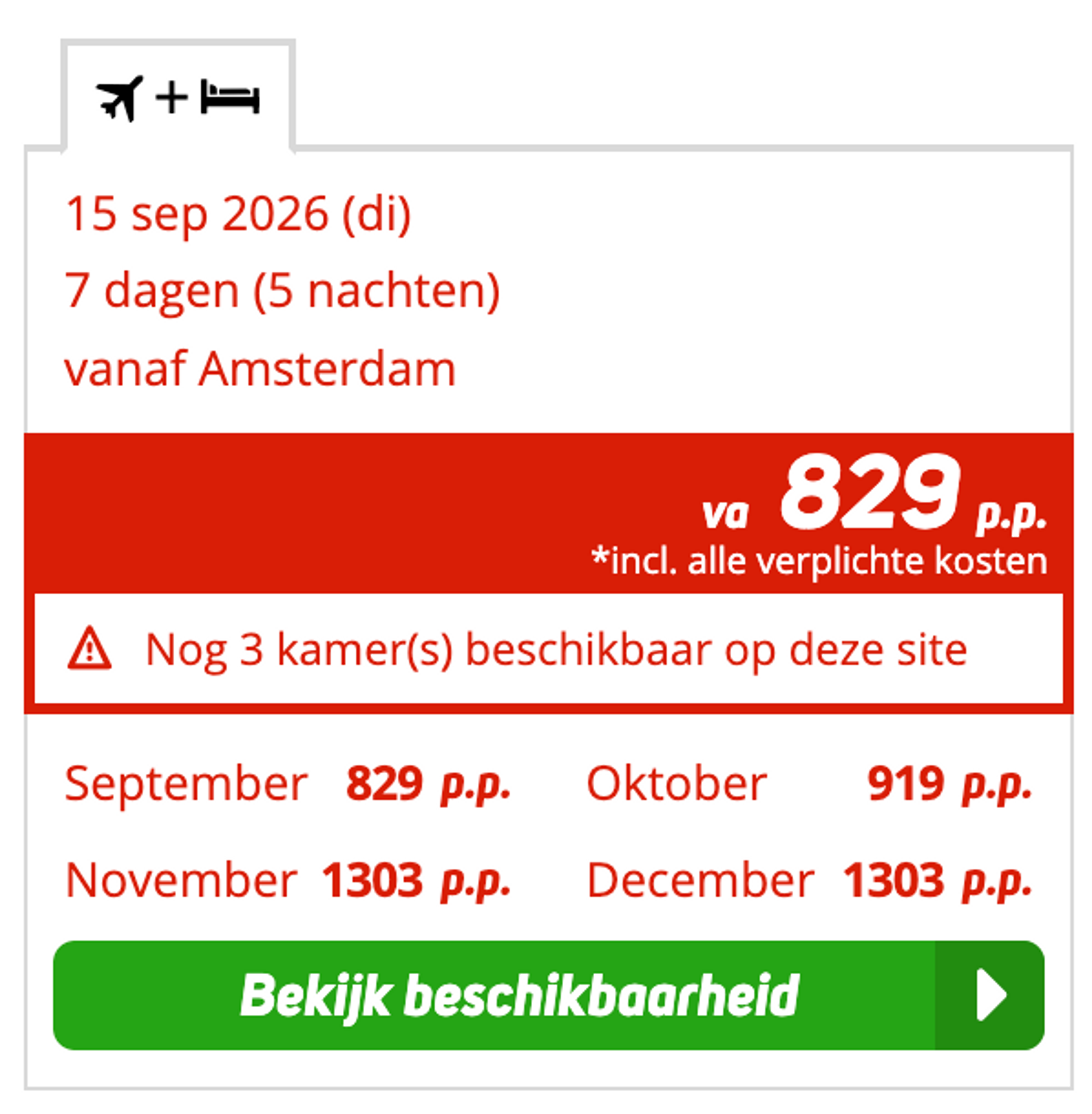 Boekingsvoorbeeld