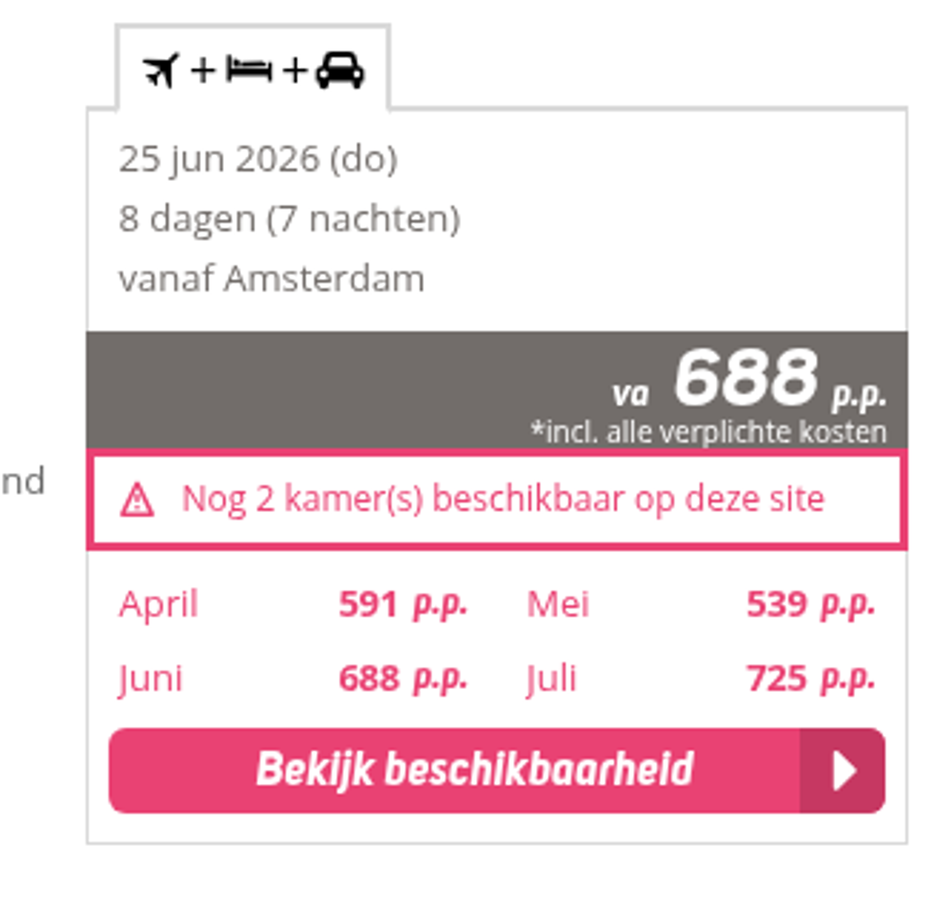 Boekingsvoorbeeld