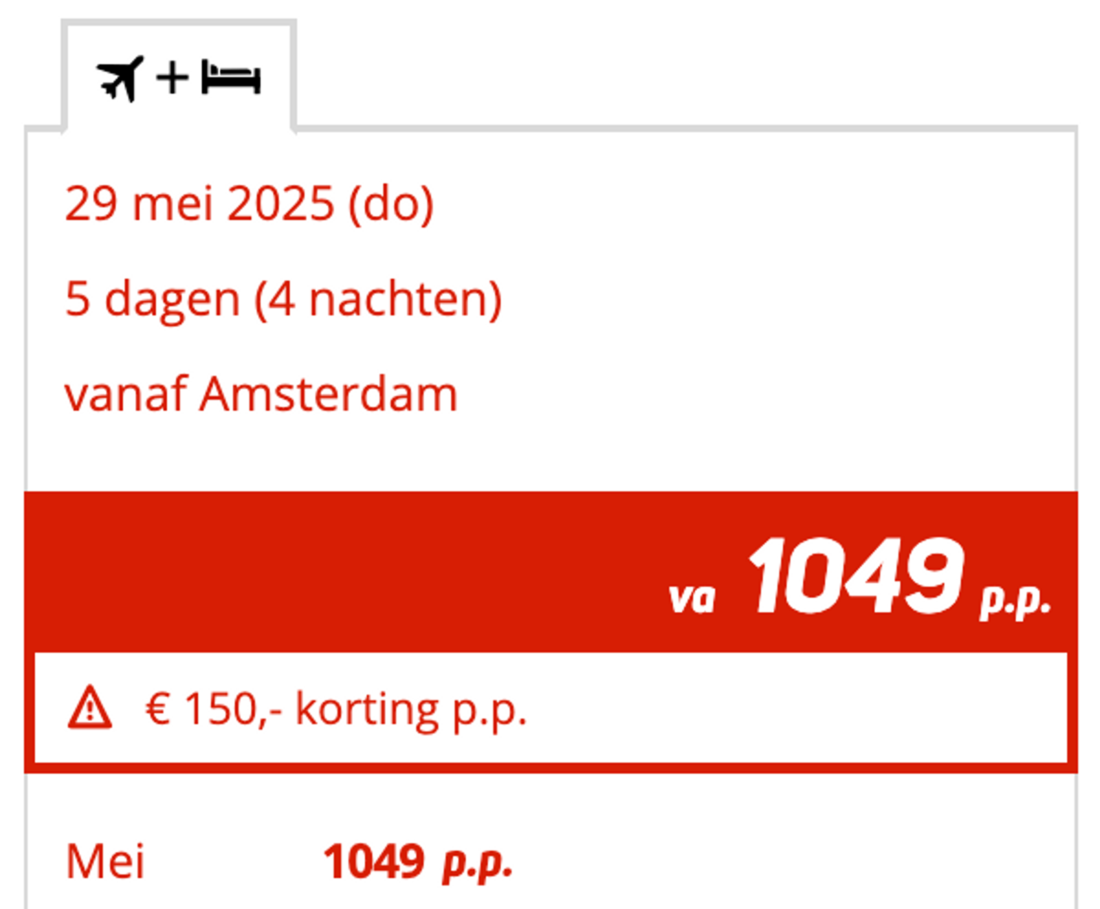 Boekingsvoorbeeld