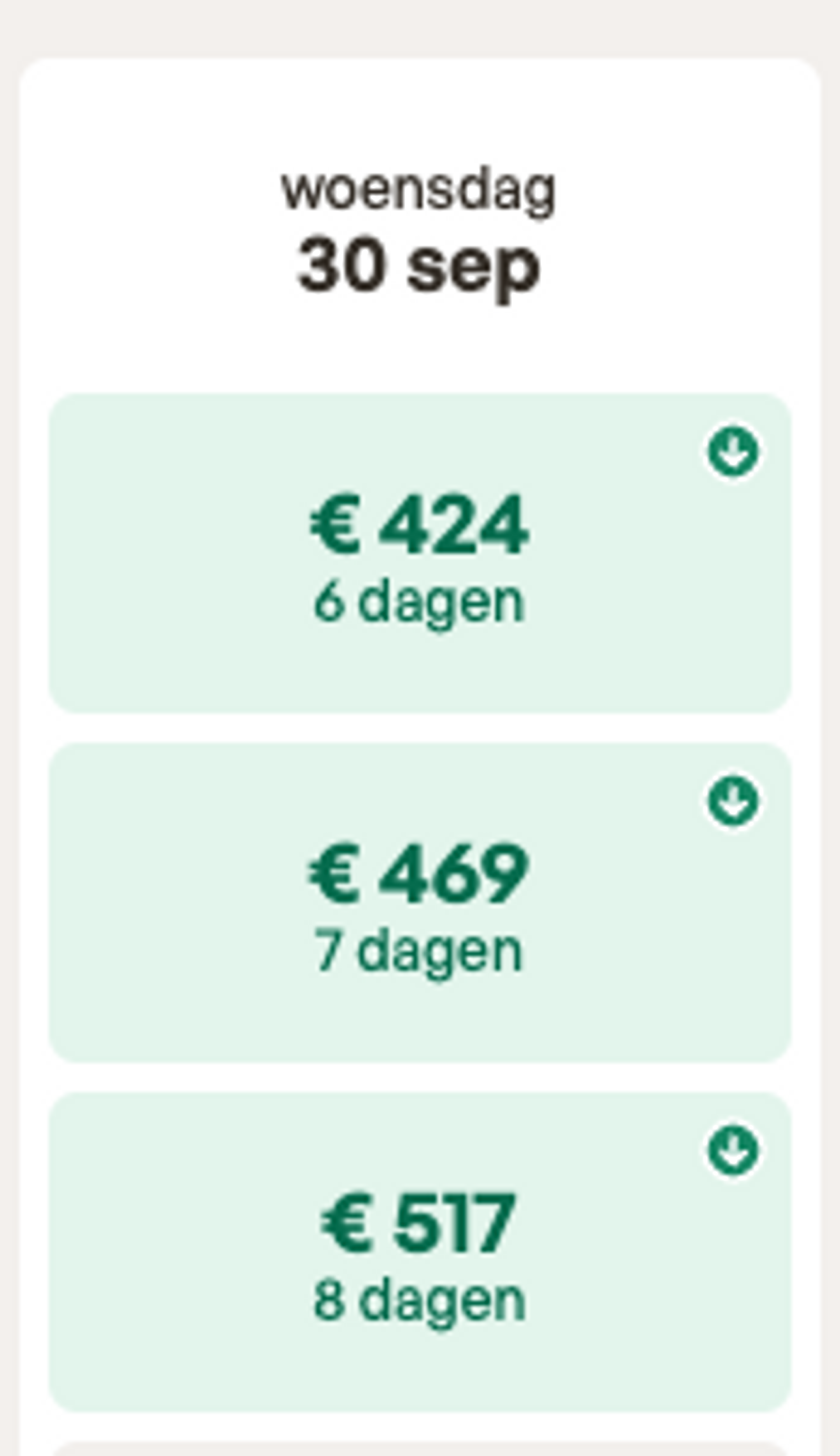 Boekingsvoorbeeld