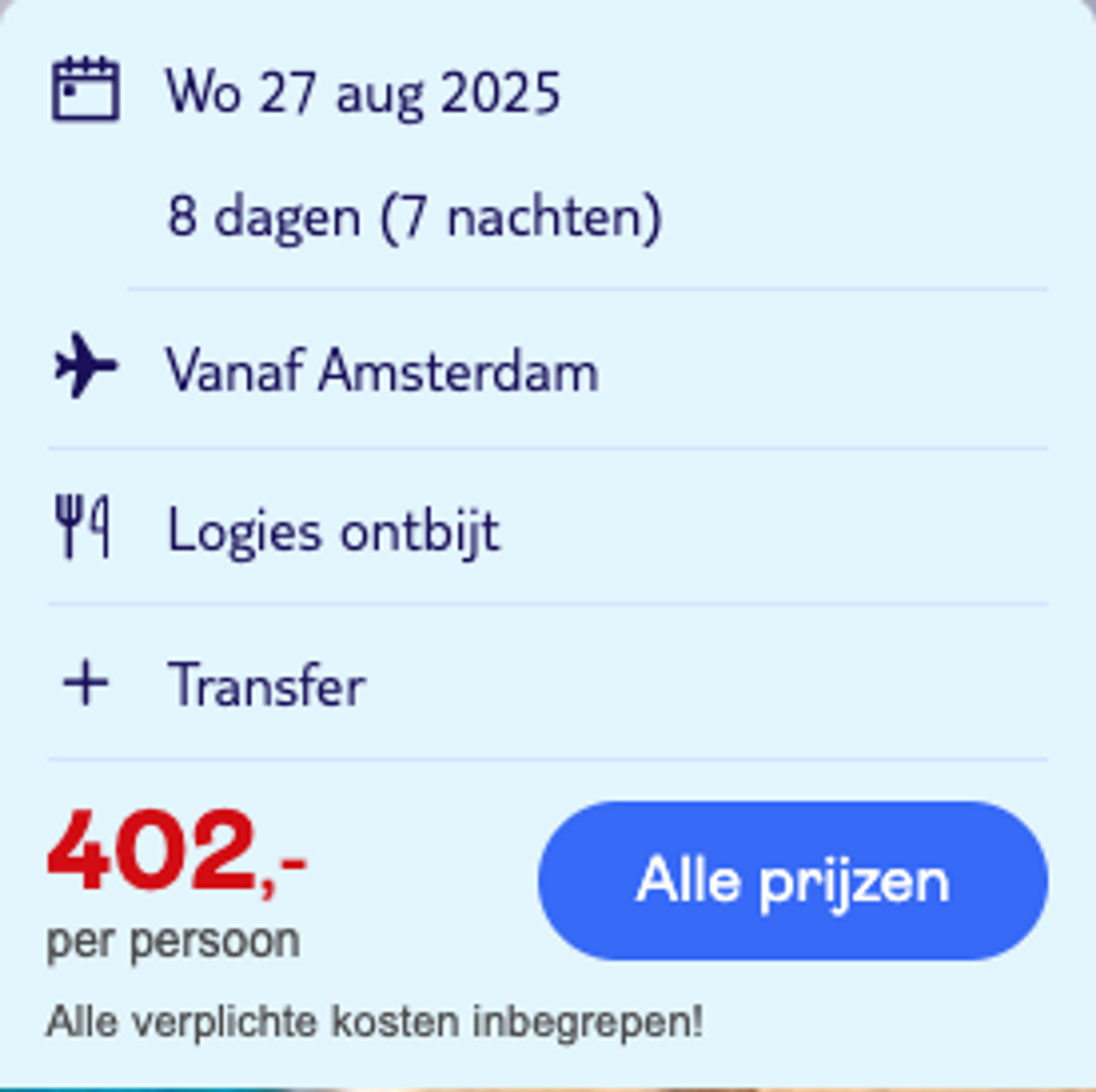 Boekingsvoorbeeld