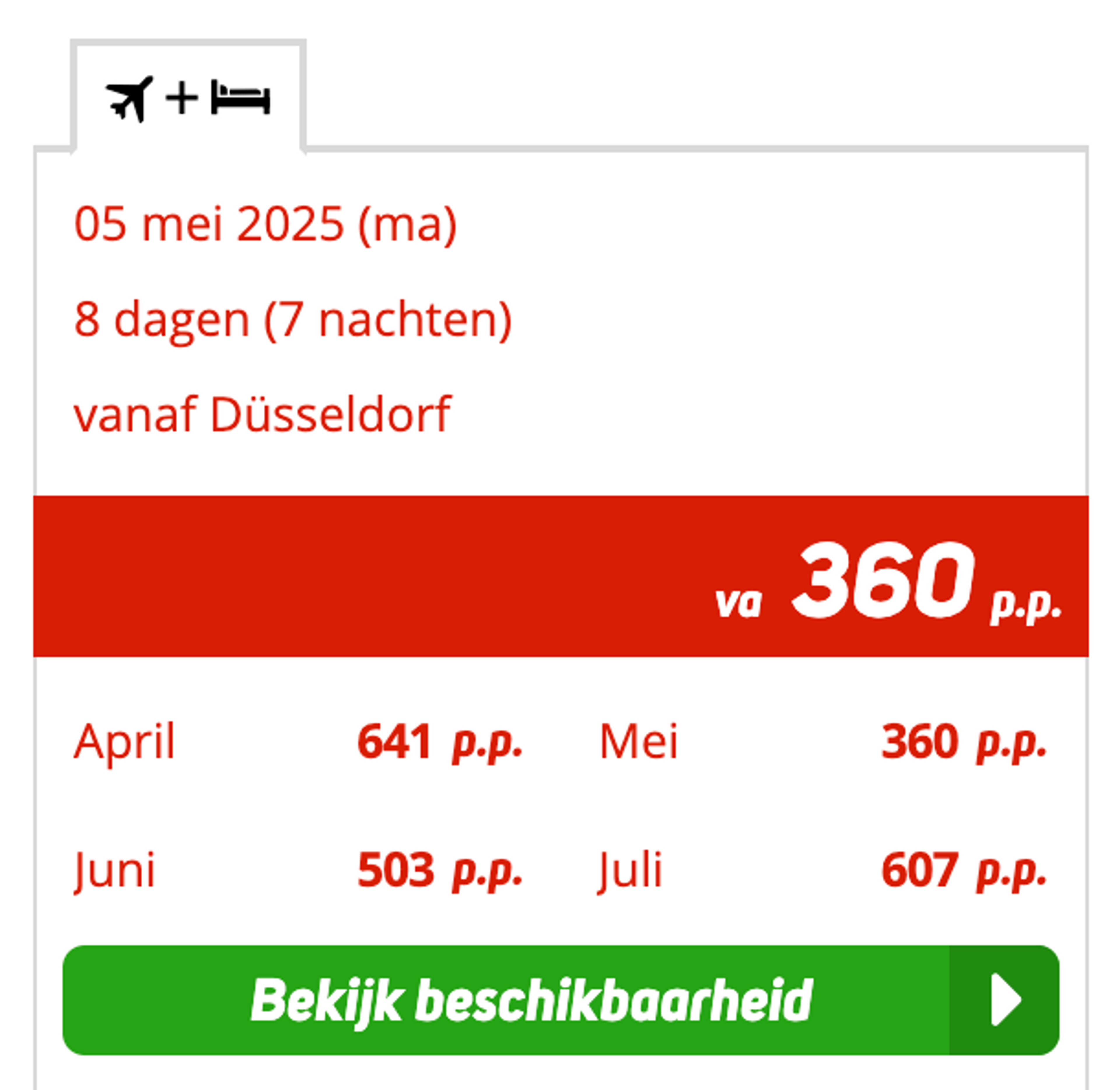 Boekingsvoorbeeld