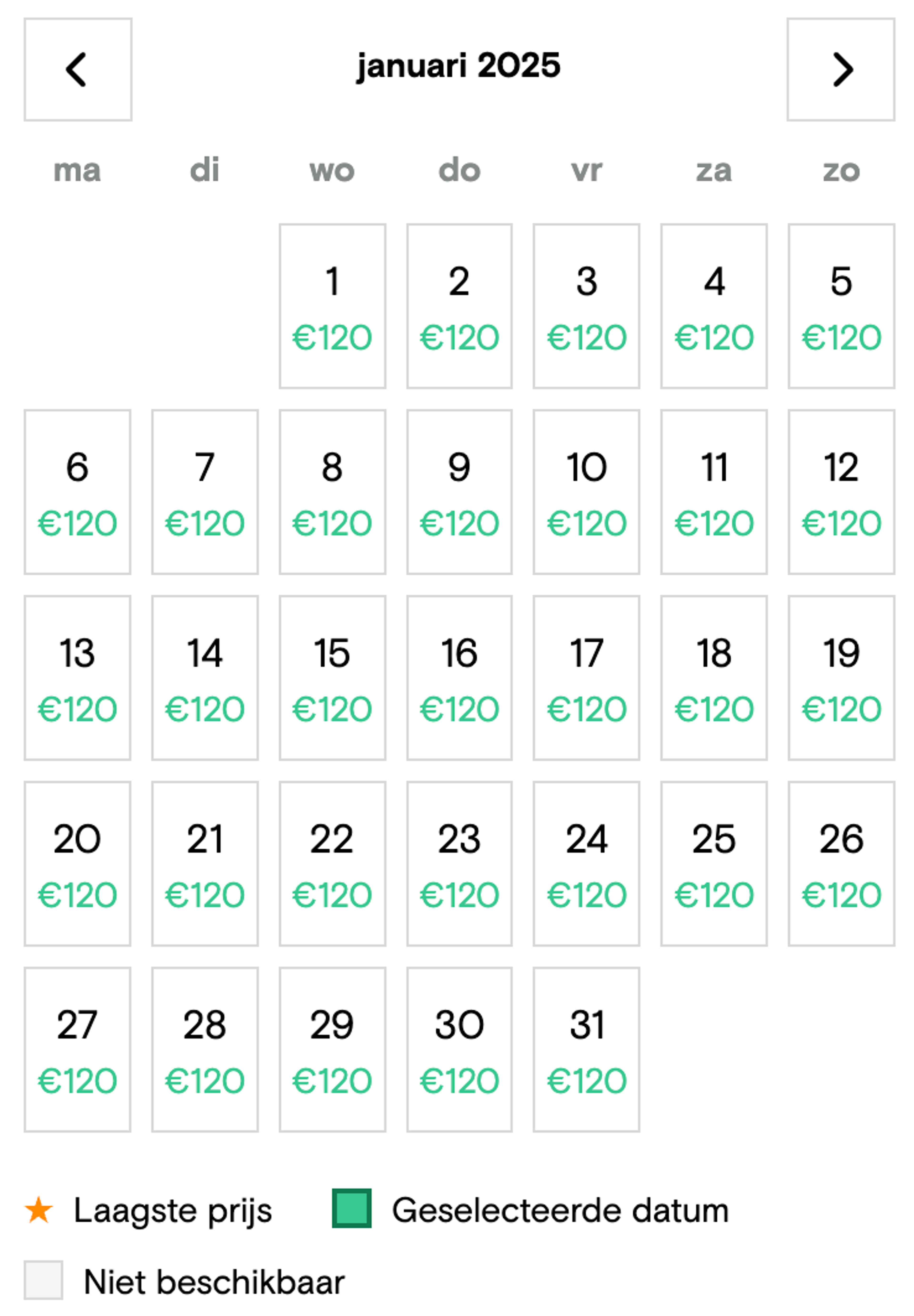 Boekingsvoorbeeld