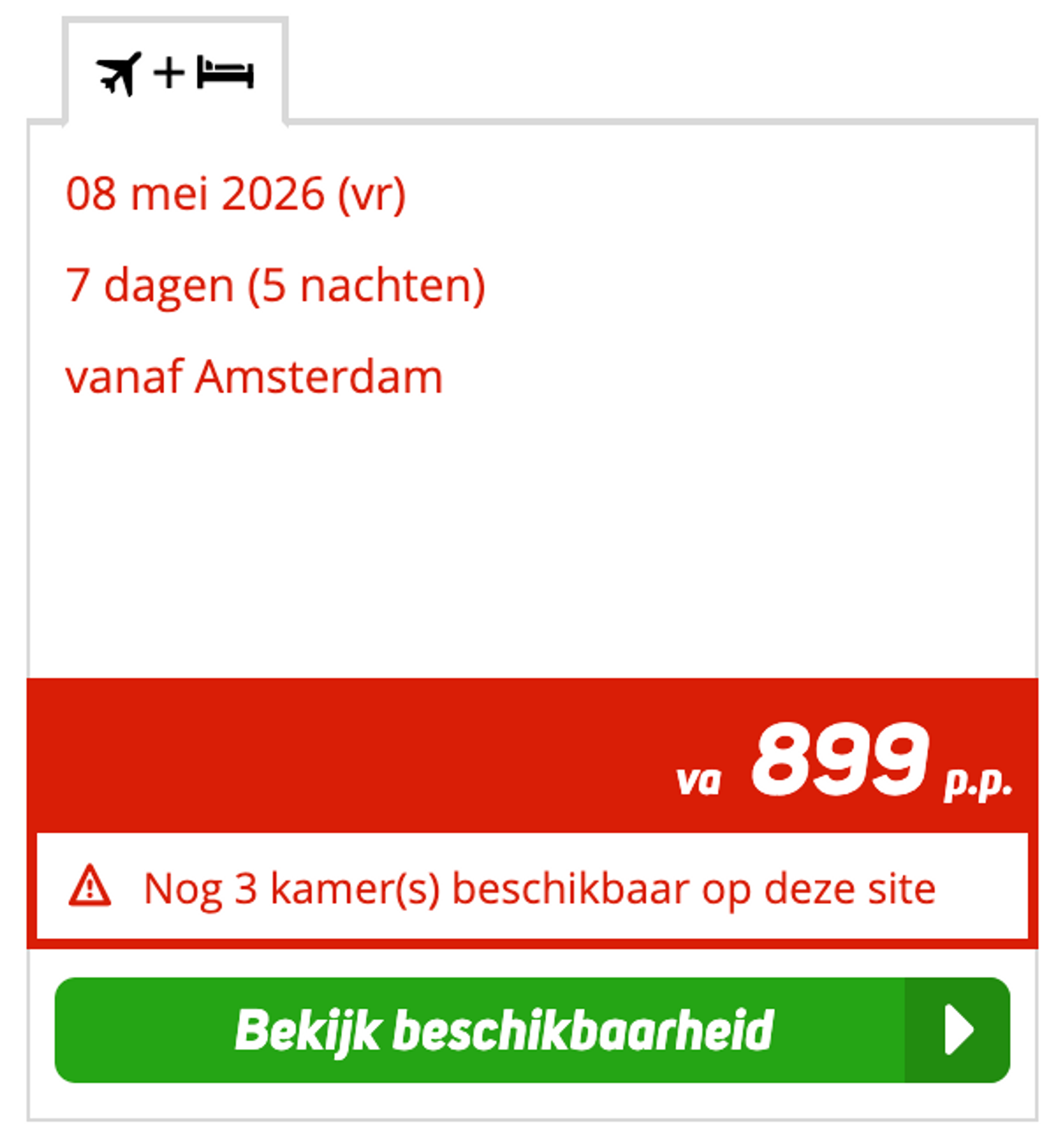 Boekingsvoorbeeld