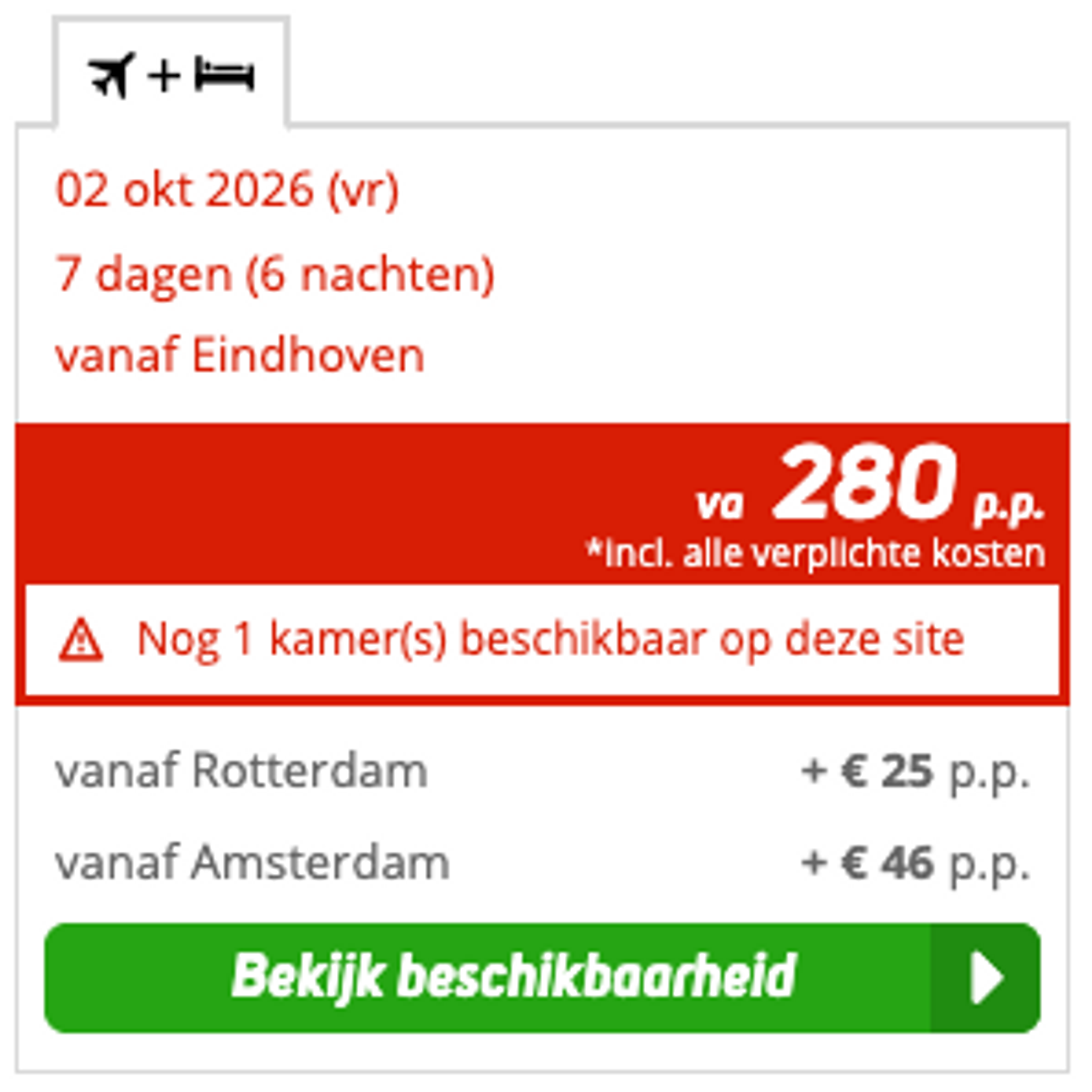 Boekingsvoorbeeld