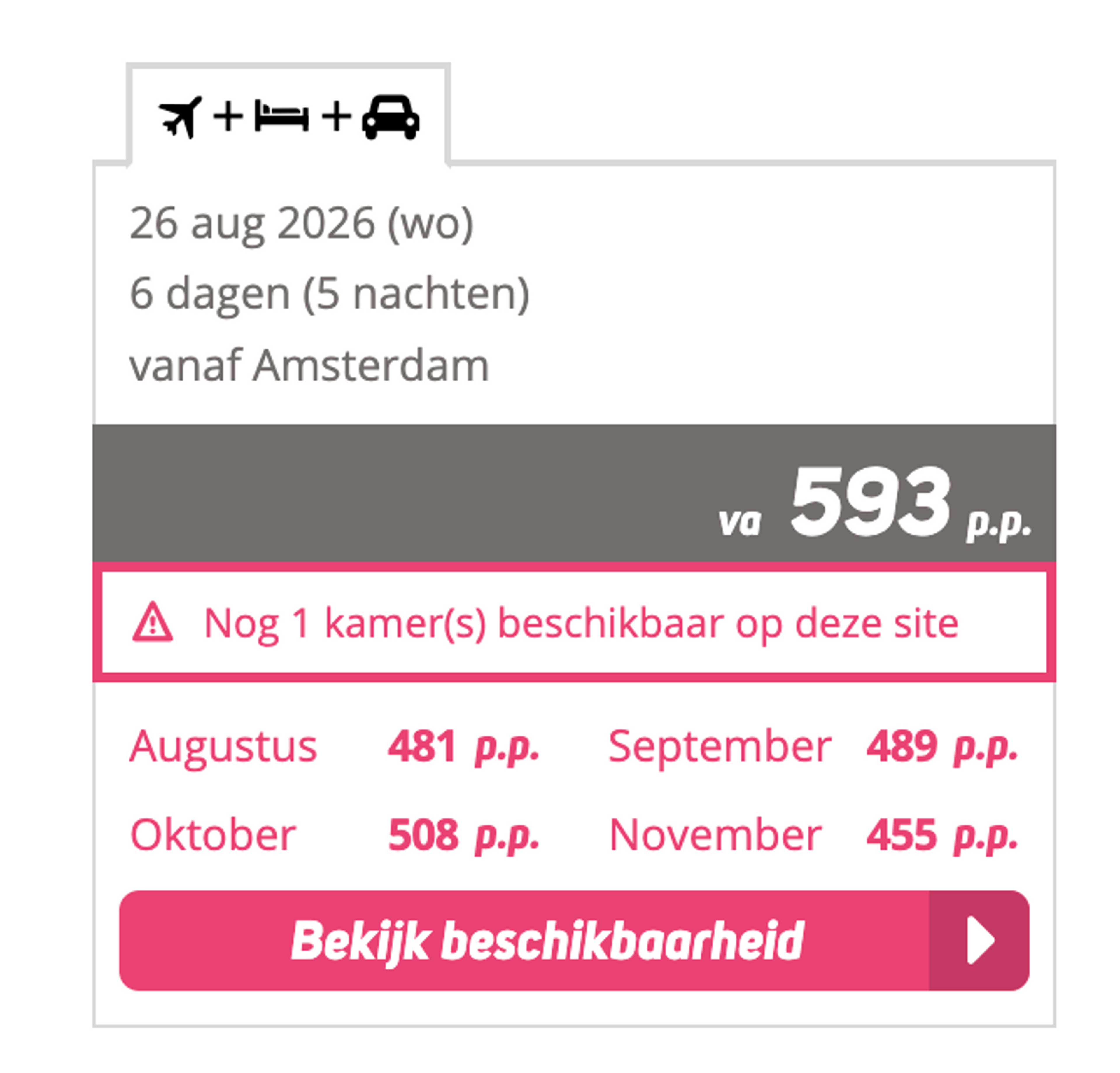 Boekingsvoorbeeld
