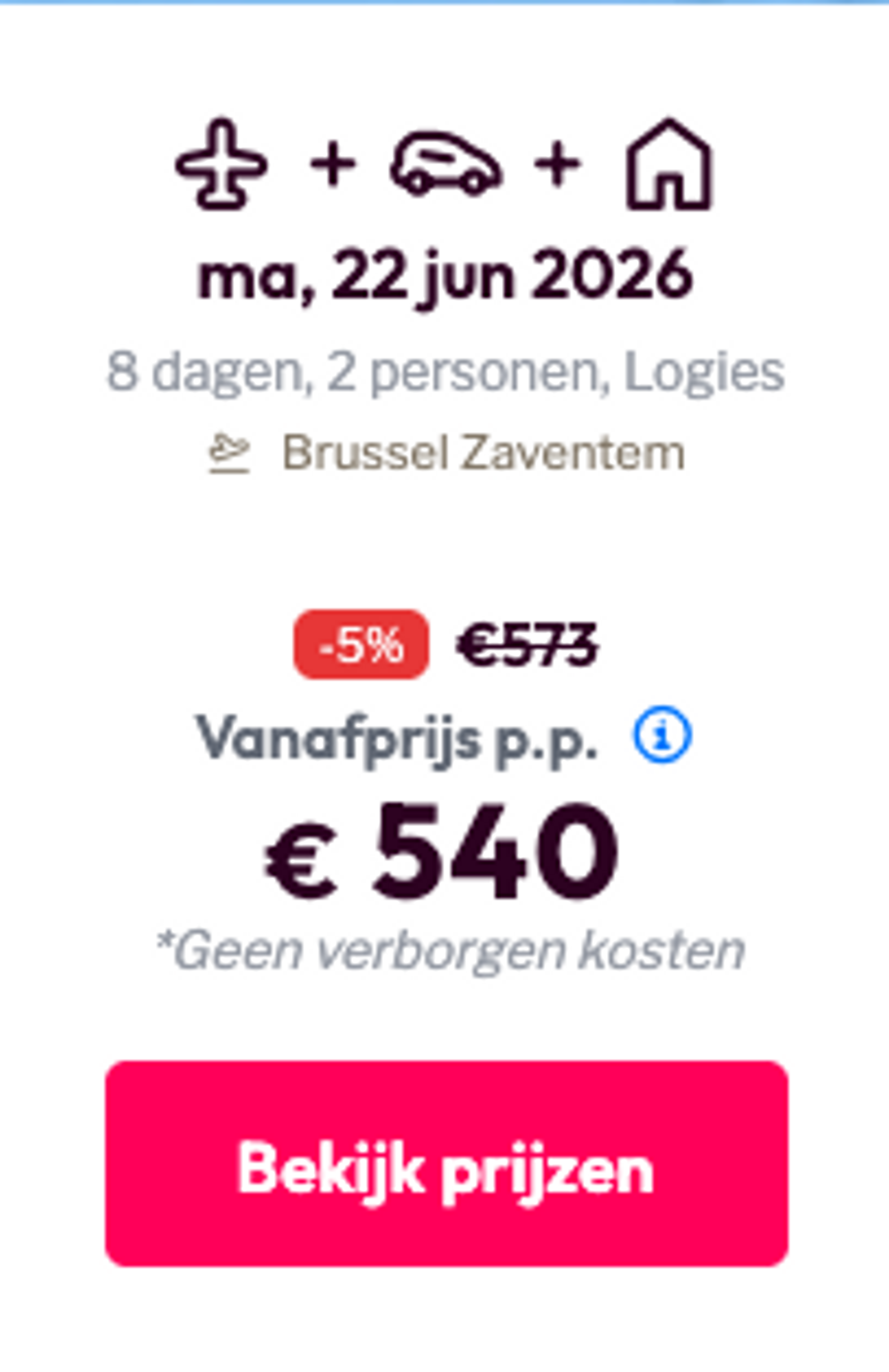 Boekingsvoorbeeld
