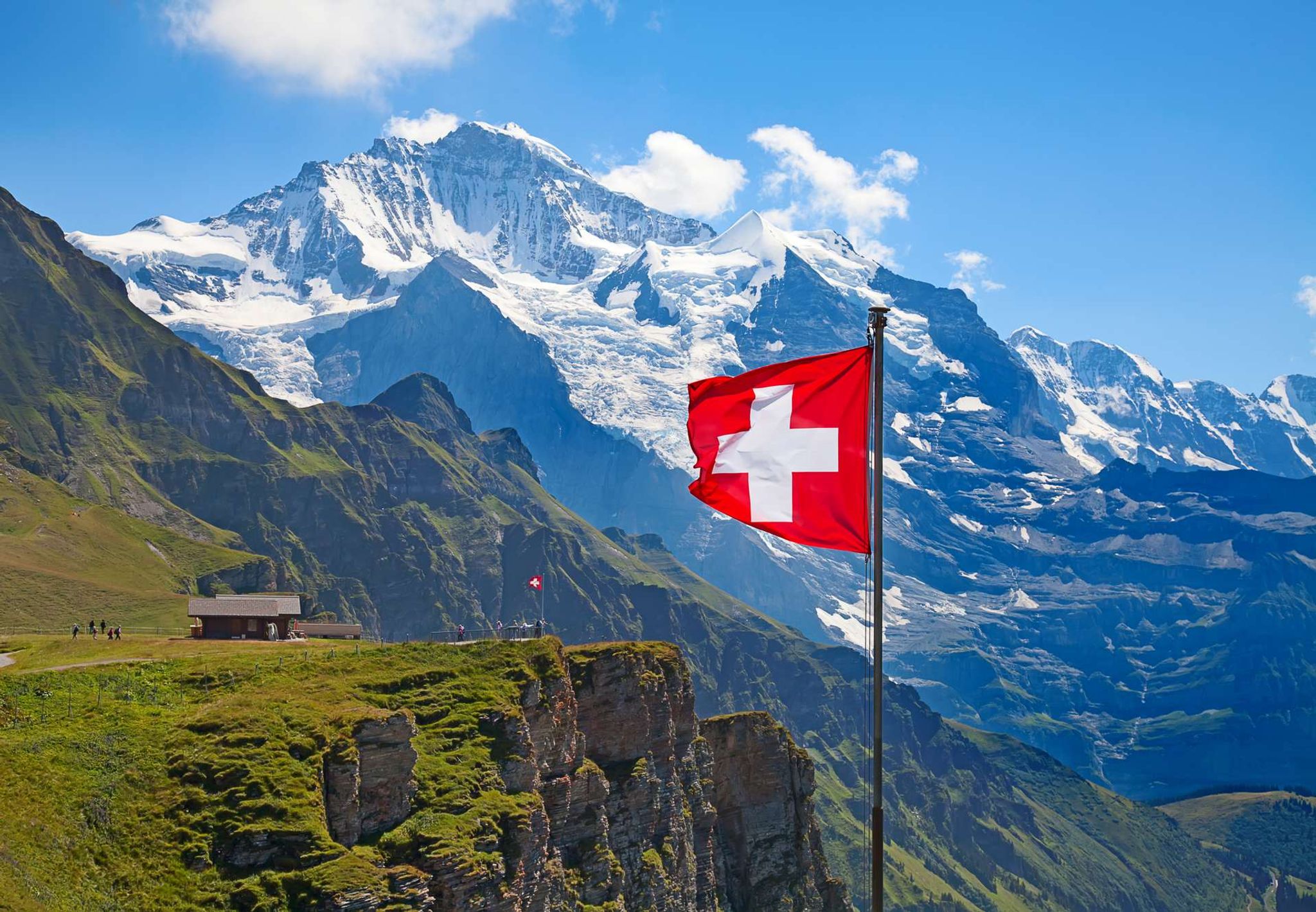 Zwitserland vakantie vlag