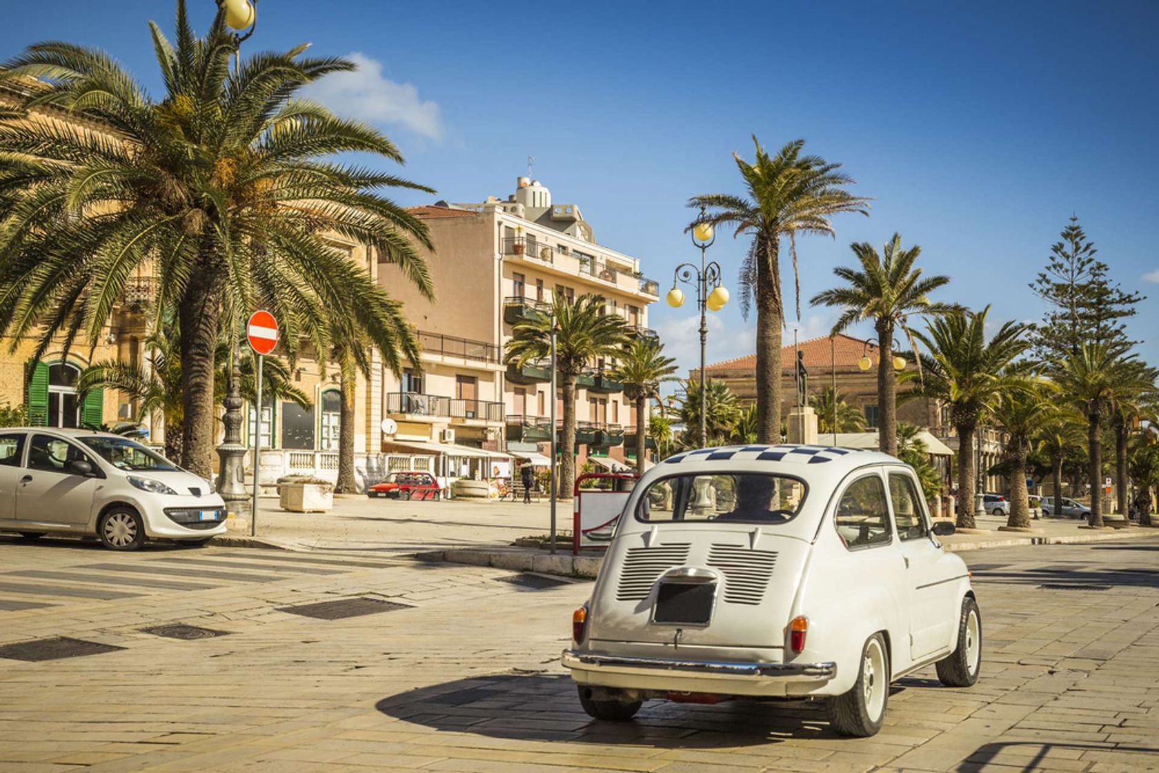 Italië Sicilie Vintage Car Pozzallo