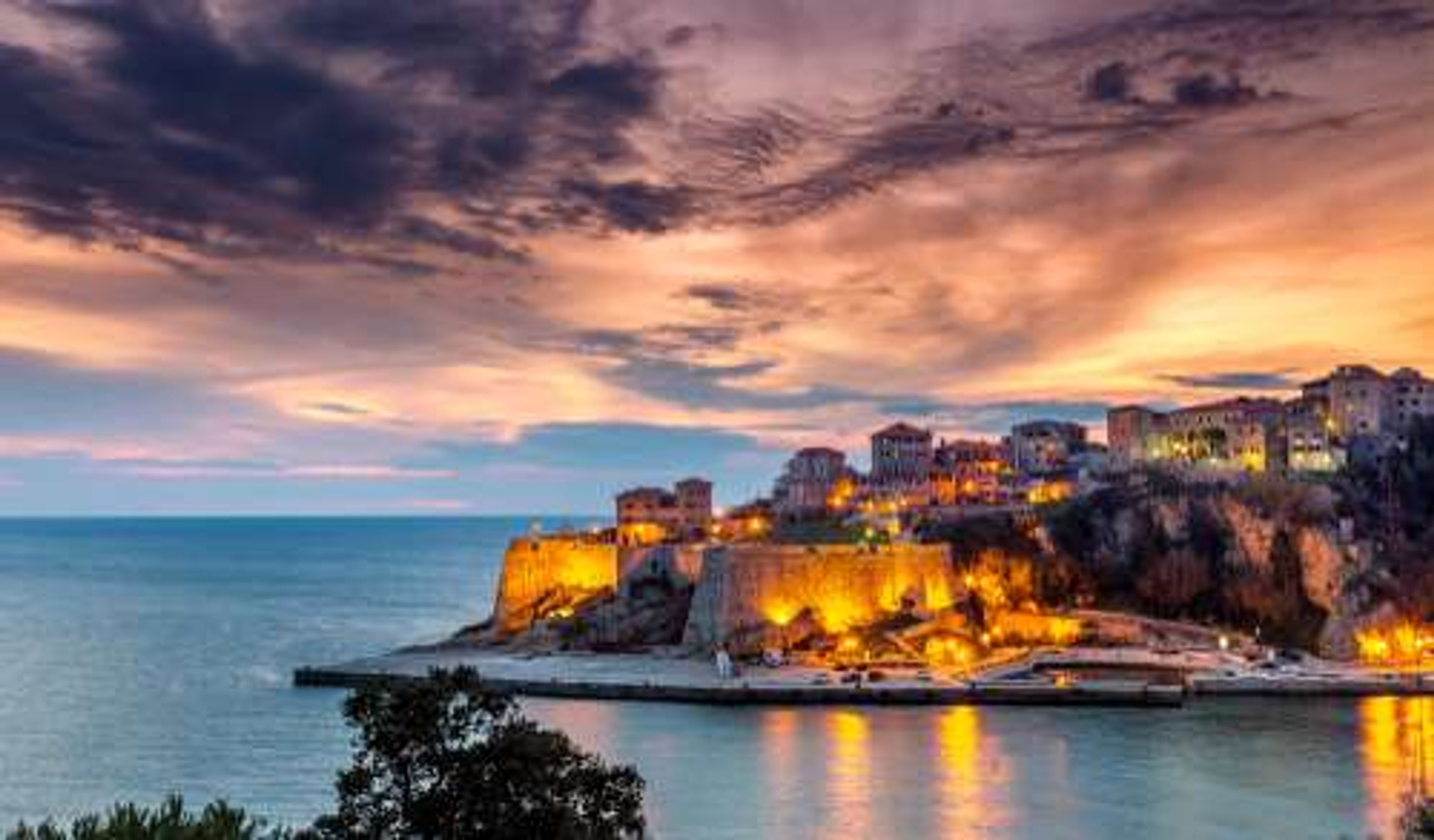 Montenegro Ulcinj zonsondergang