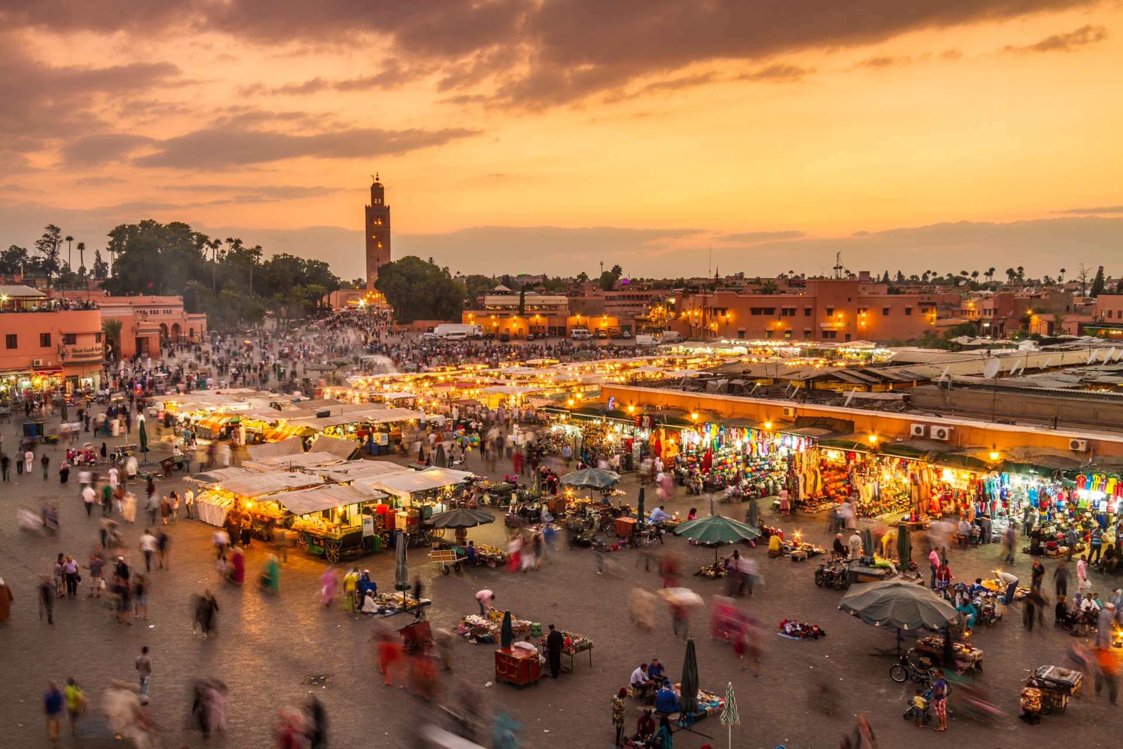 Morokko Marrakech Jamaa el Fna market square