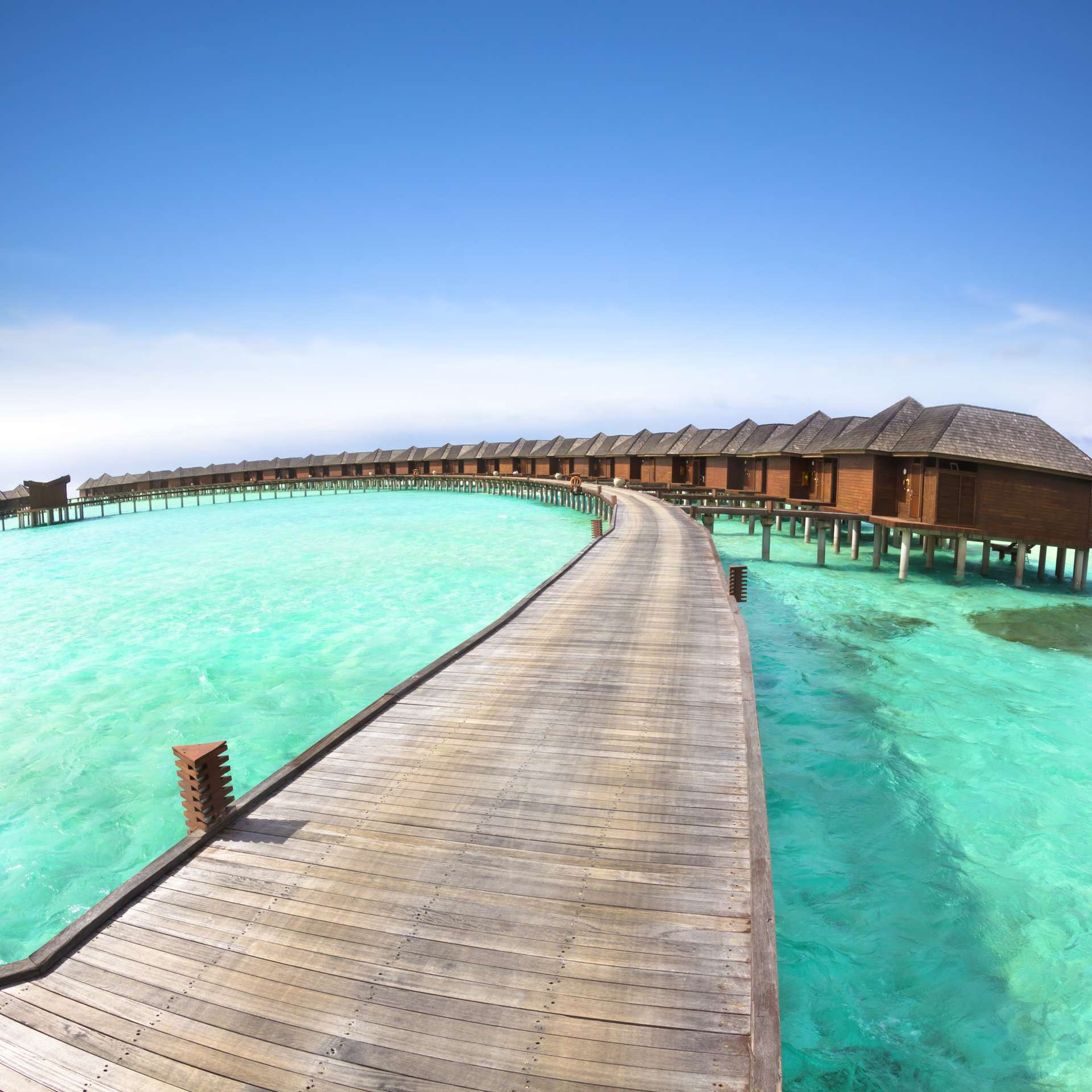 Malediven huisjes op zee