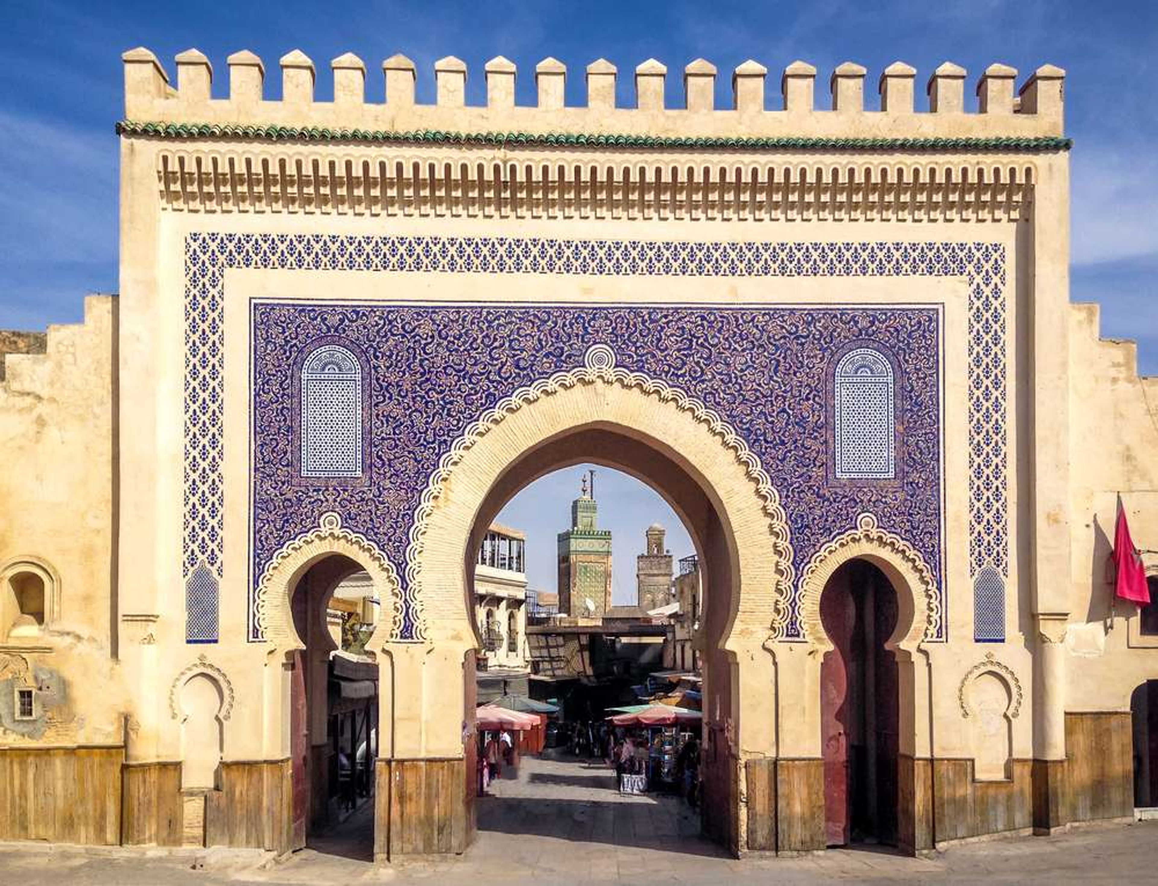 Marokko Fez Bab Bou Jeloud gate