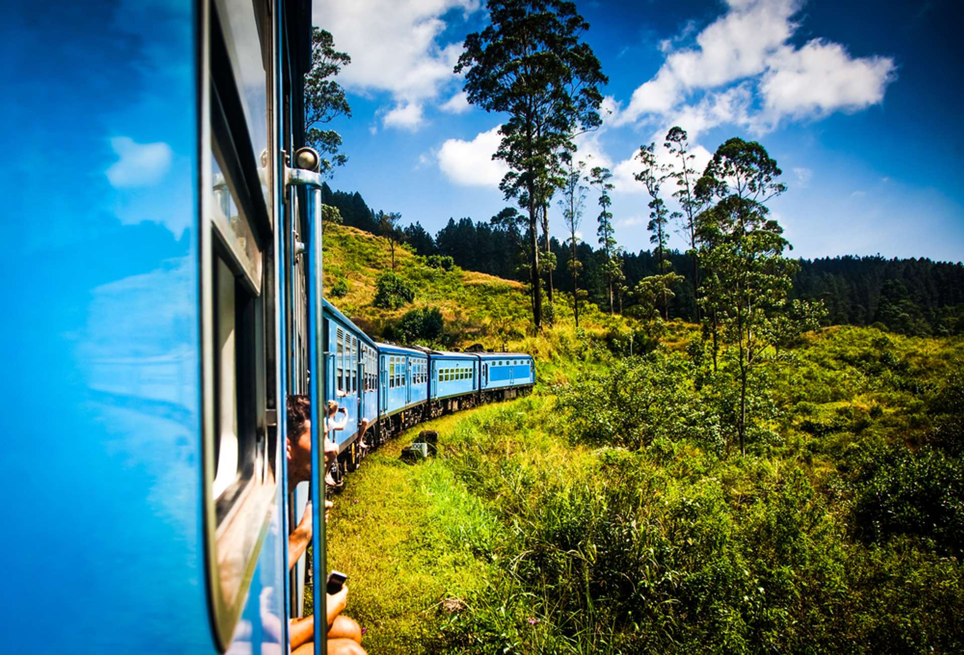 Sri Lanka trein met theeplantages