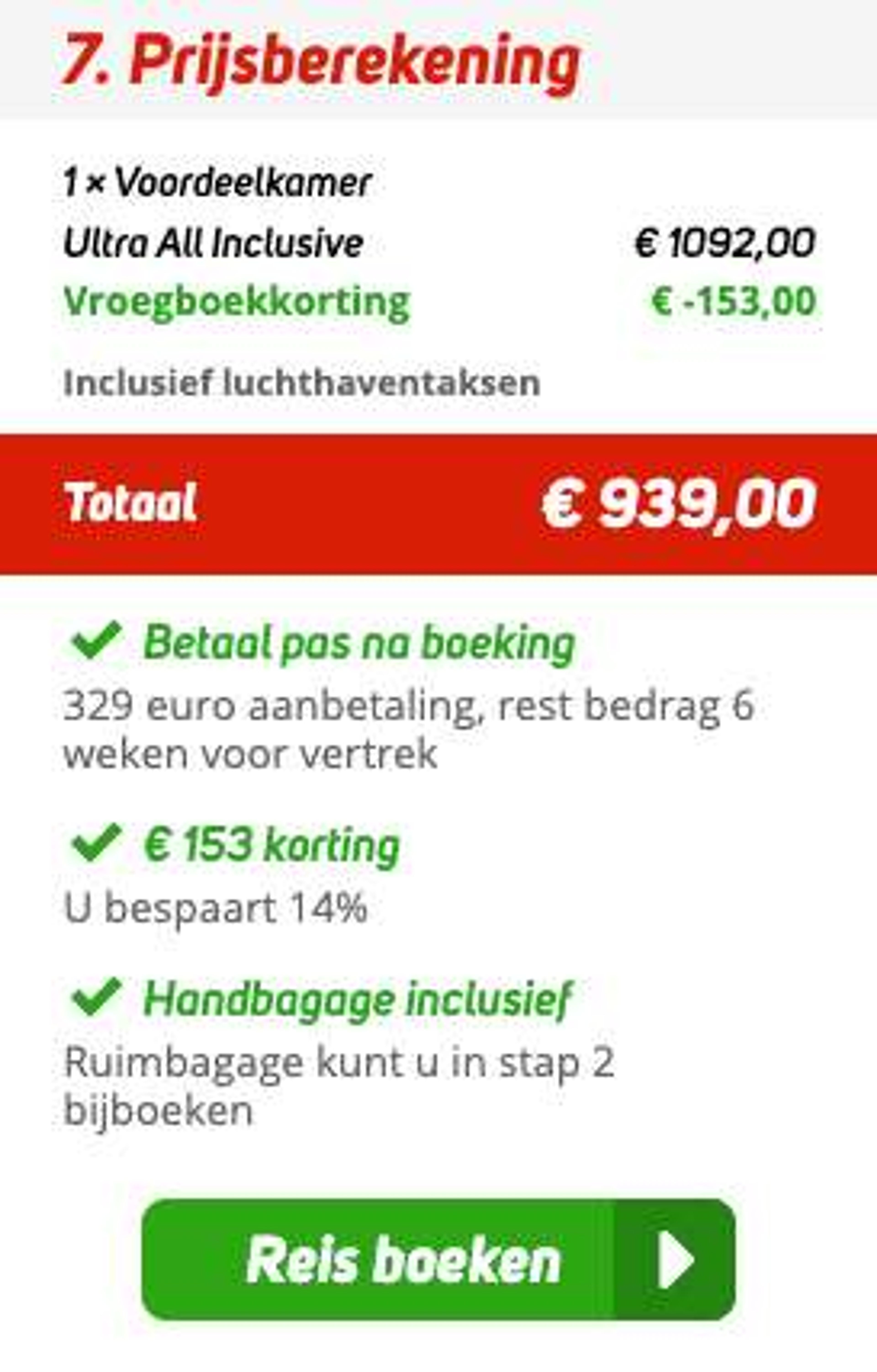 Boekingsvoorbeeld